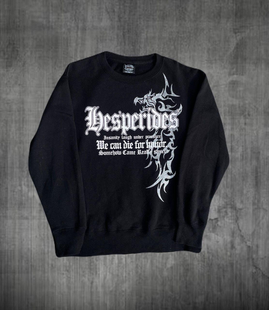 If Six Was Nine 2000s Japanese archive Glitter Poem Dragon Sweater Y2K Size US L / EU 52-54 / 3 - 1 Thumbnail
