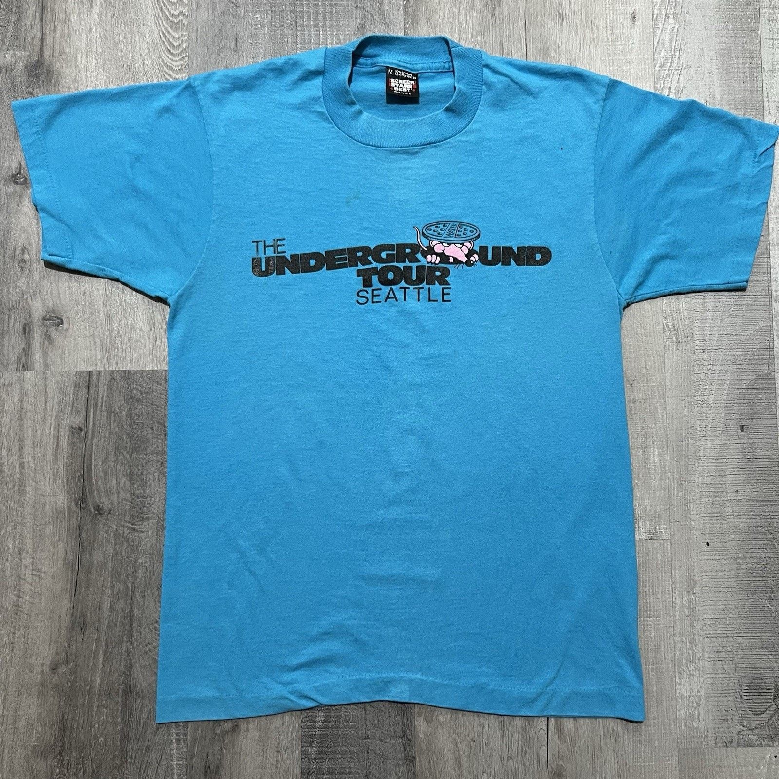 Vintage VTG Seattle Underground Tour Sewer Historic Travel T Shirt Size US M / EU 48-50 / 2 - 1 Thumbnail