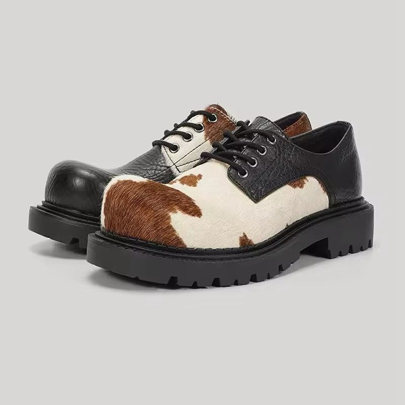 Other Streetwear Design High Street Cow Print Casual Leather Boots Size US 10.5 / EU 43-44 - 10 Thumbnail
