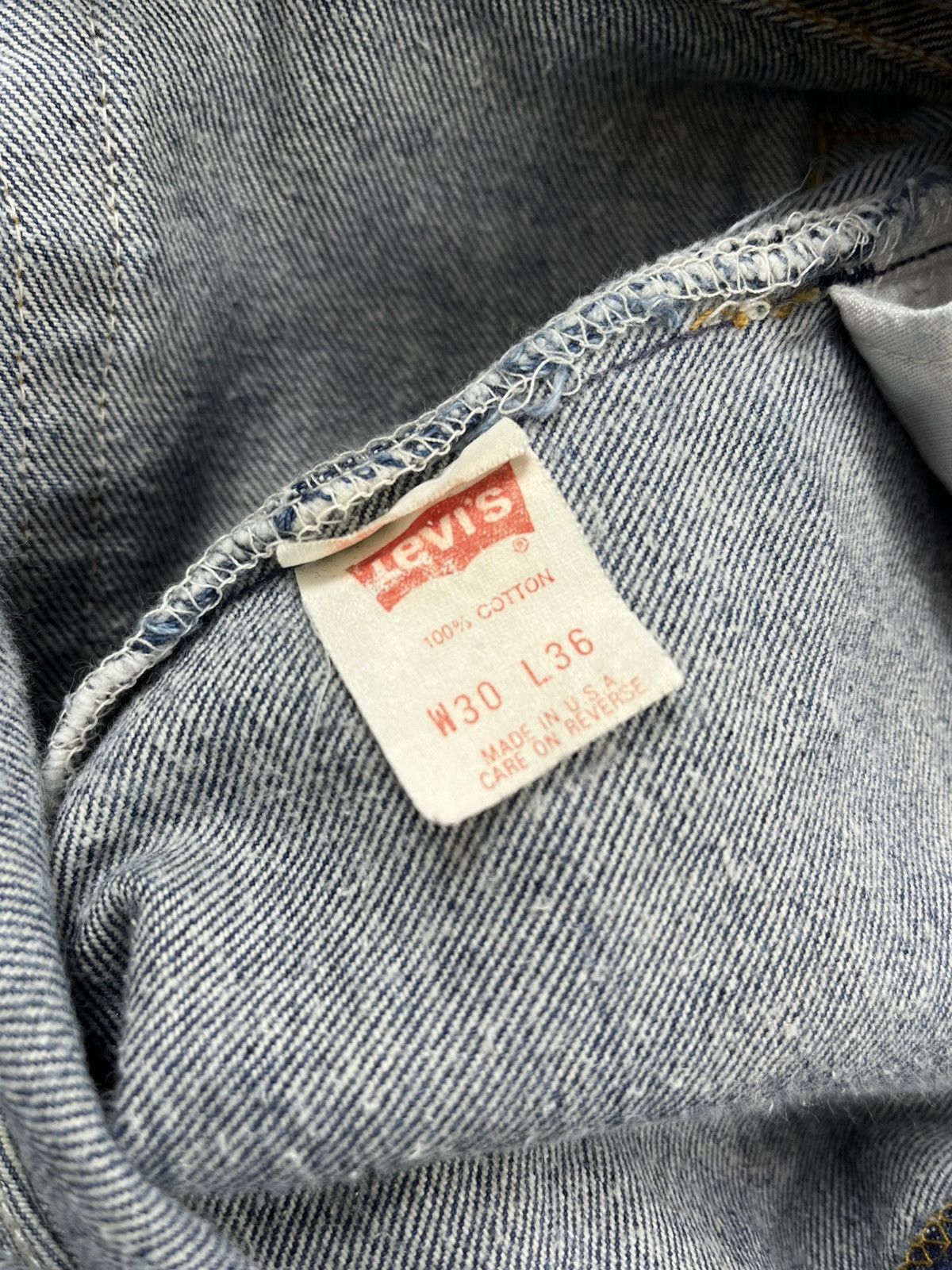 Levi's Vintage Clothing 🇺🇸1990s Vintage Levis 501XX 30x36 Straight Leg Blue Jeans Size US 30 / EU 46 - 11 Thumbnail