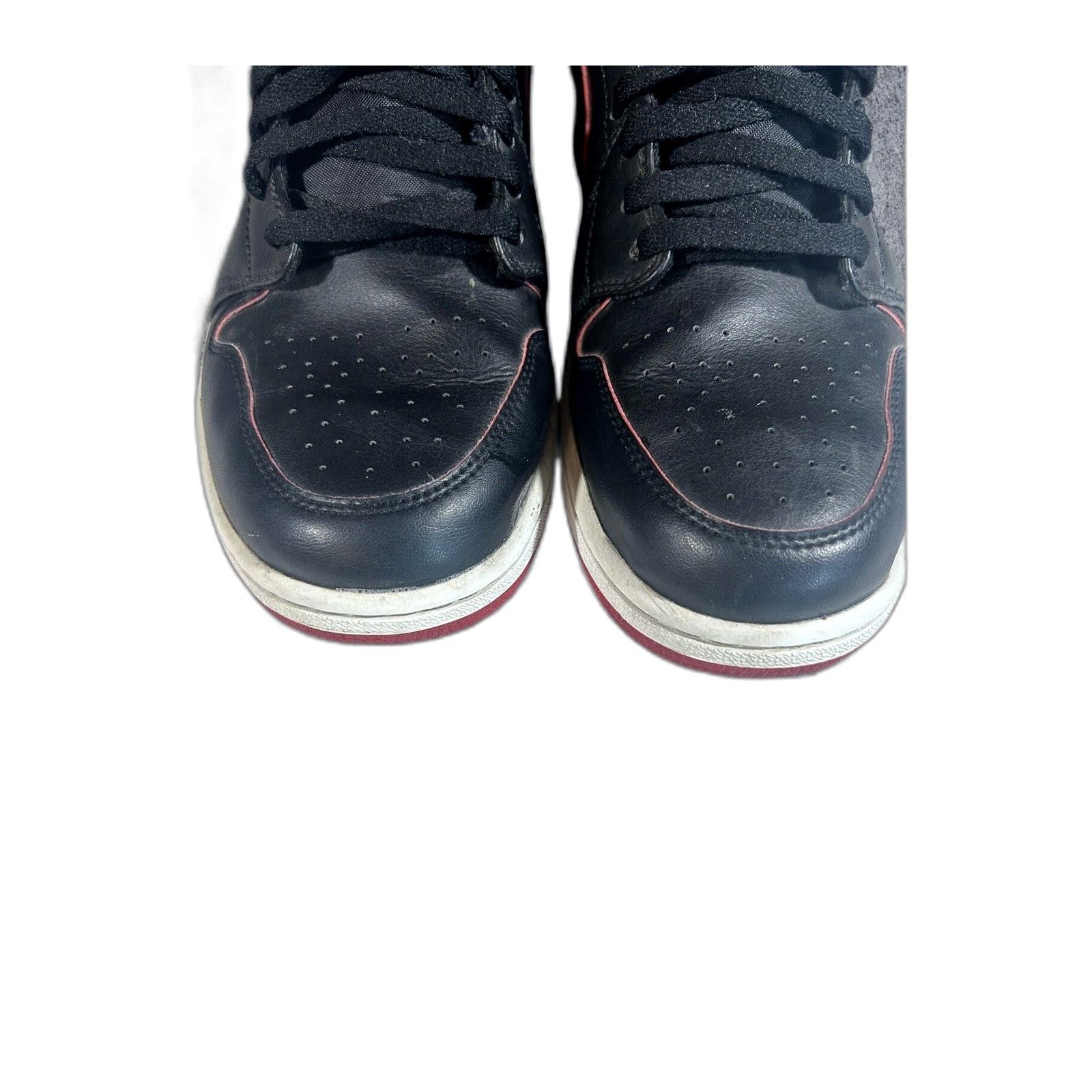 Jordan Brand Air Jordan 1 Mid Black Red 554724-028 Basketball Shoes Athle Size US 12 / EU 45 - 8 Thumbnail