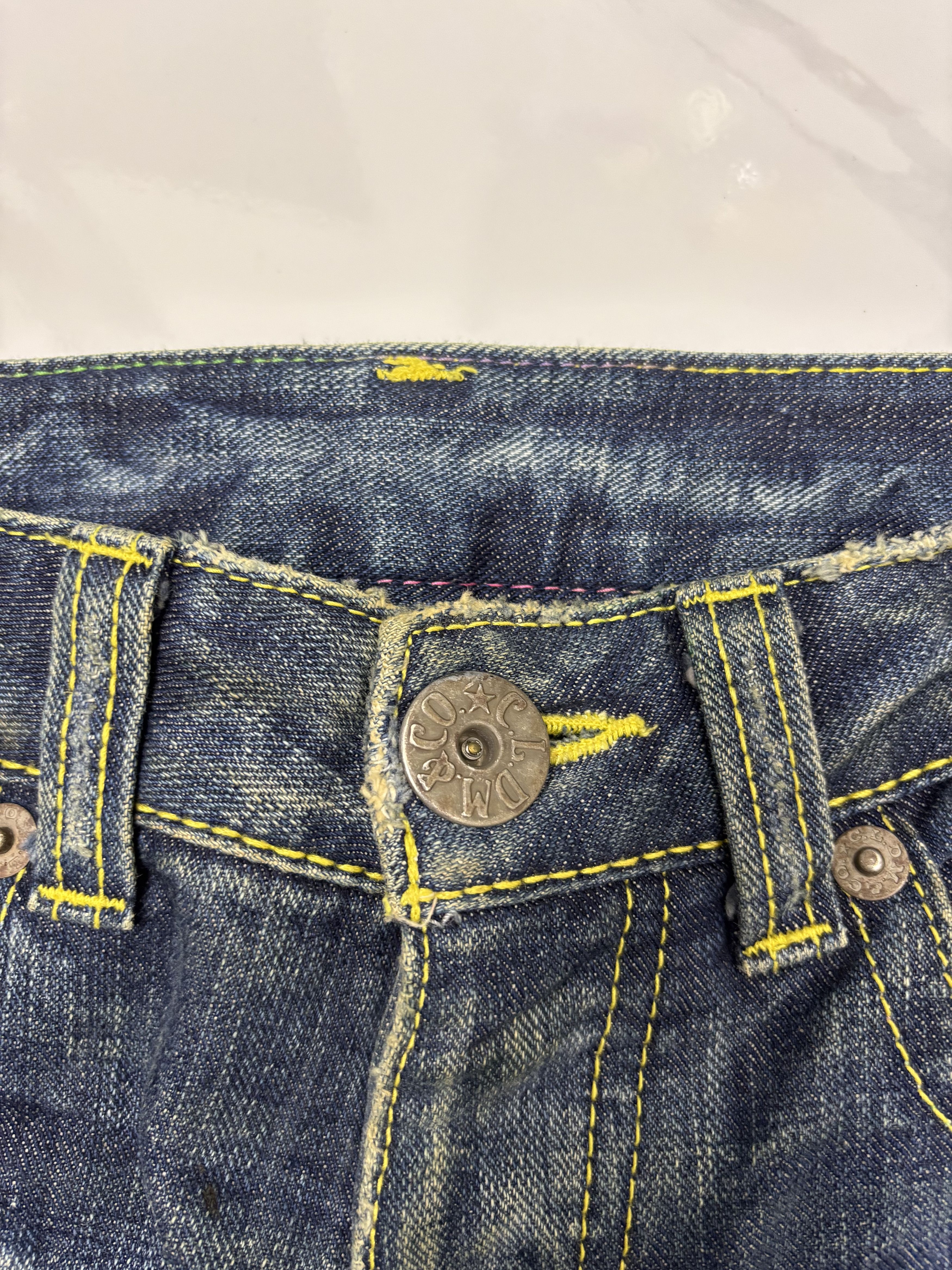 If Six Was Nine × Japanese Brand × Le Grande Bleu (L.G.B.) Vintage Co&Lu Cocolulu Statement Denim Jeans Low Rise Size US 31 - 10 Thumbnail