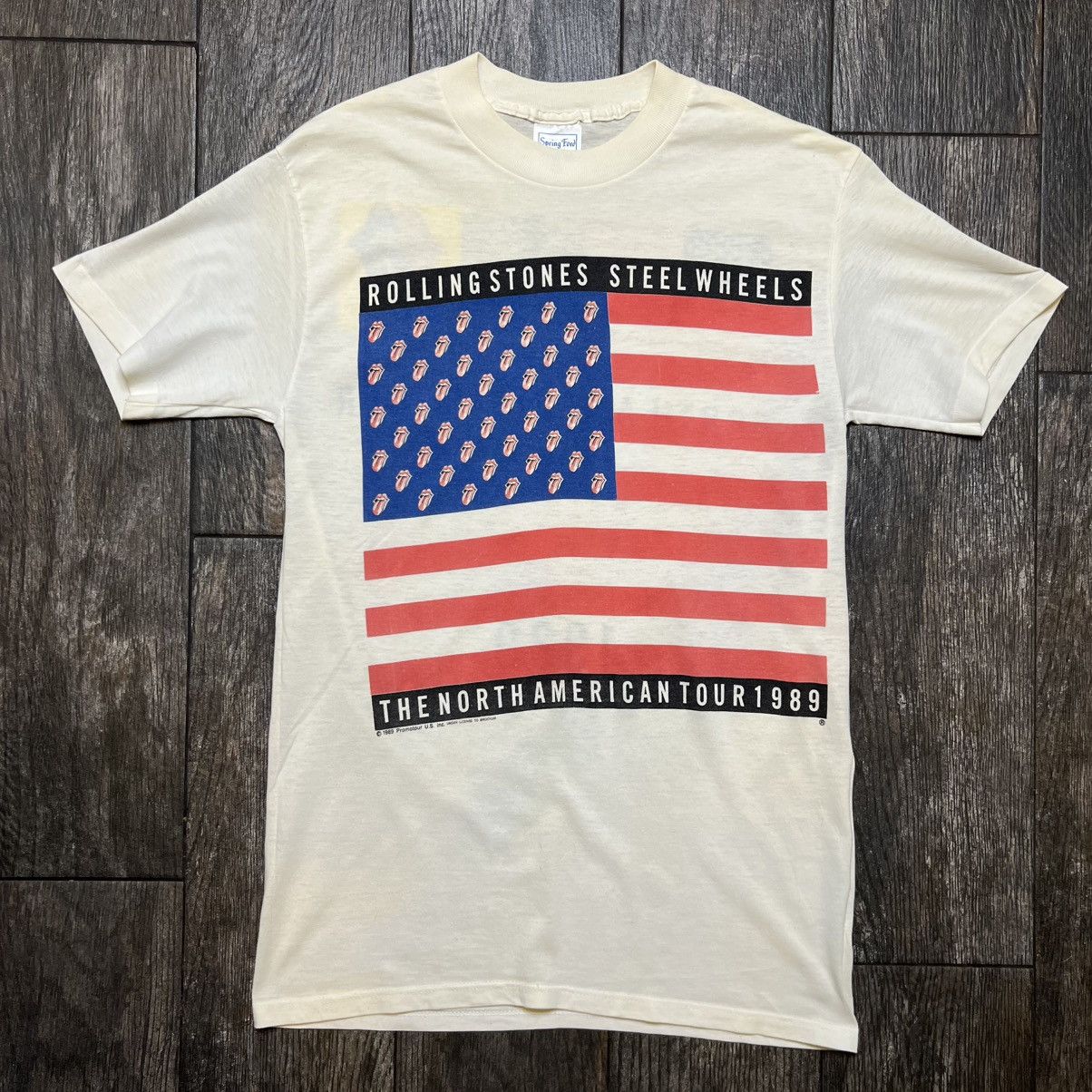 Vintage 1989 rolling stones north american tour t shirt Size US M / EU 48-50 / 2 - 1 Thumbnail