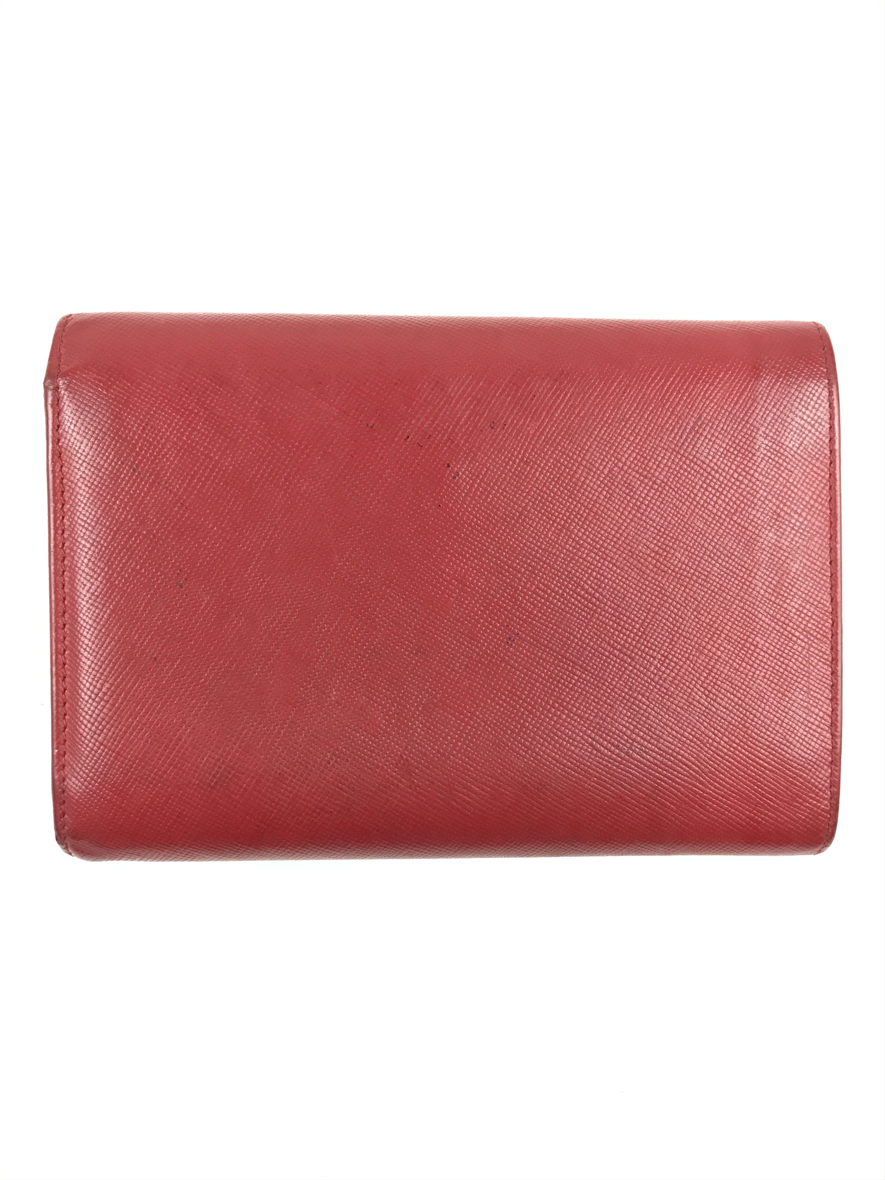 Prada × Vintage Vintage Prada Red Logo Trifold Wallet Size ONE SIZE - 2 Thumbnail