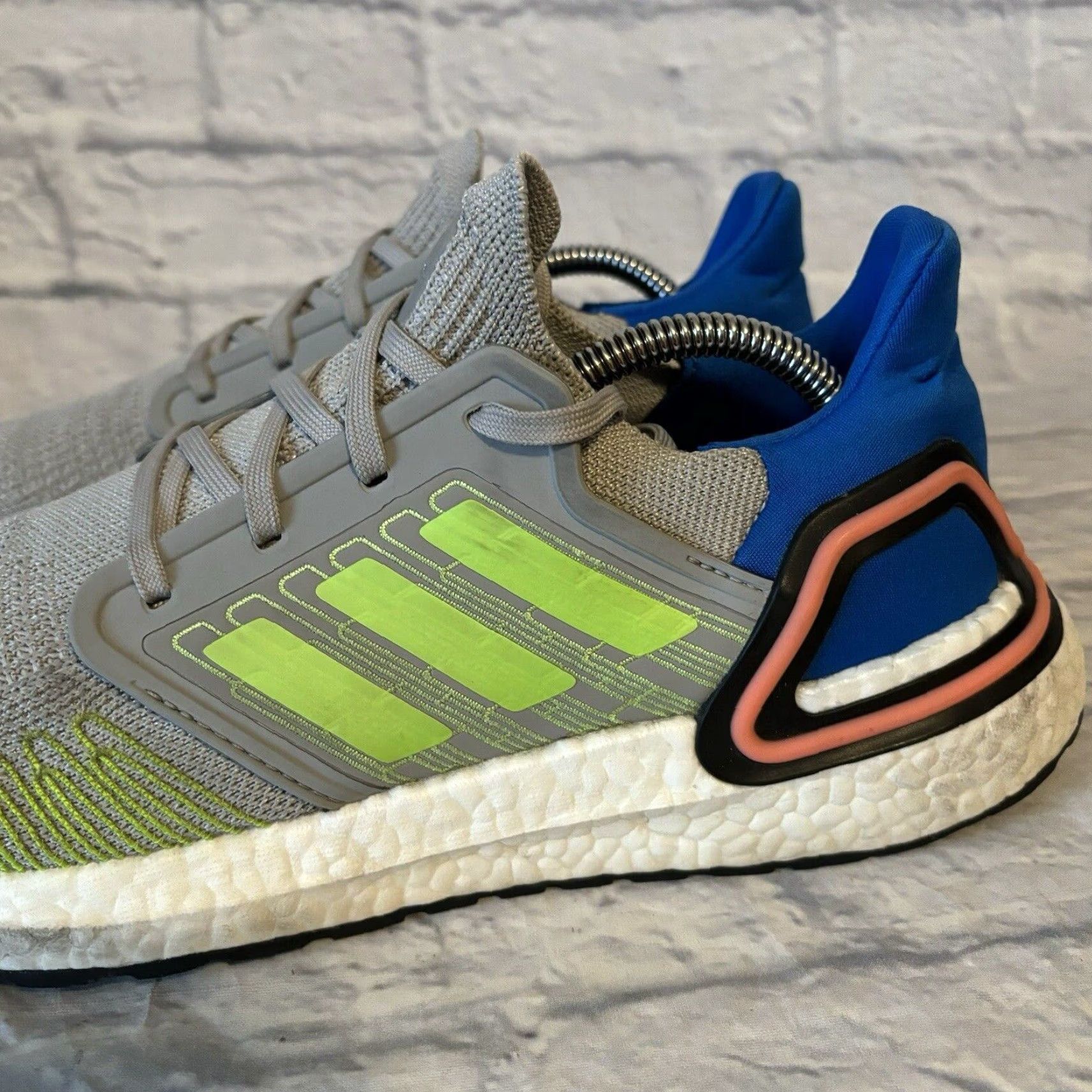 Adidas Adidas UltraBoost 20 Signal Green/Glory Blue/Grey FX0899 Sneaker Men 9.5 Medium Gray Athletic Running & Jogging 2020 Size US 9 / EU 42 - 7 Thumbnail