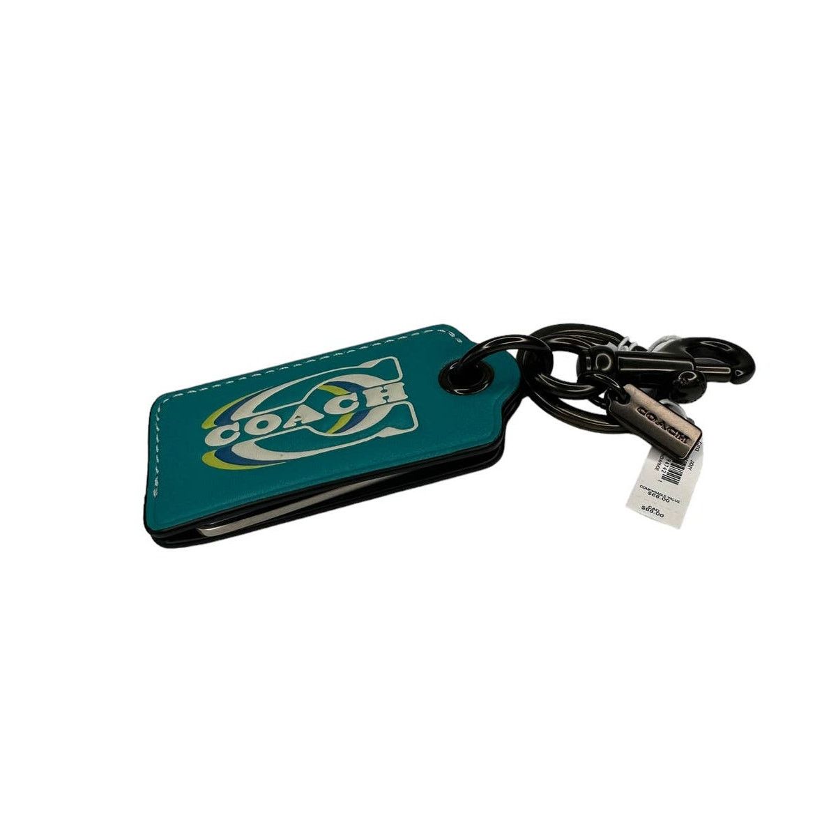 Coach Coach Bottle Opener Key Fob With Coach Stamp Teal Size ONE SIZE - 8 Thumbnail