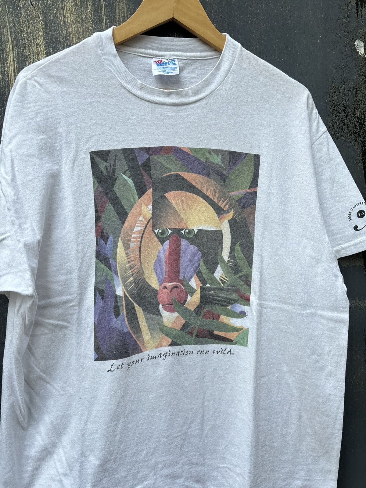 Vintage RARE! Vintage 90’s Art Adobe Illustrator Promo Animal Size US XL / EU 56 / 4 - 1 Thumbnail