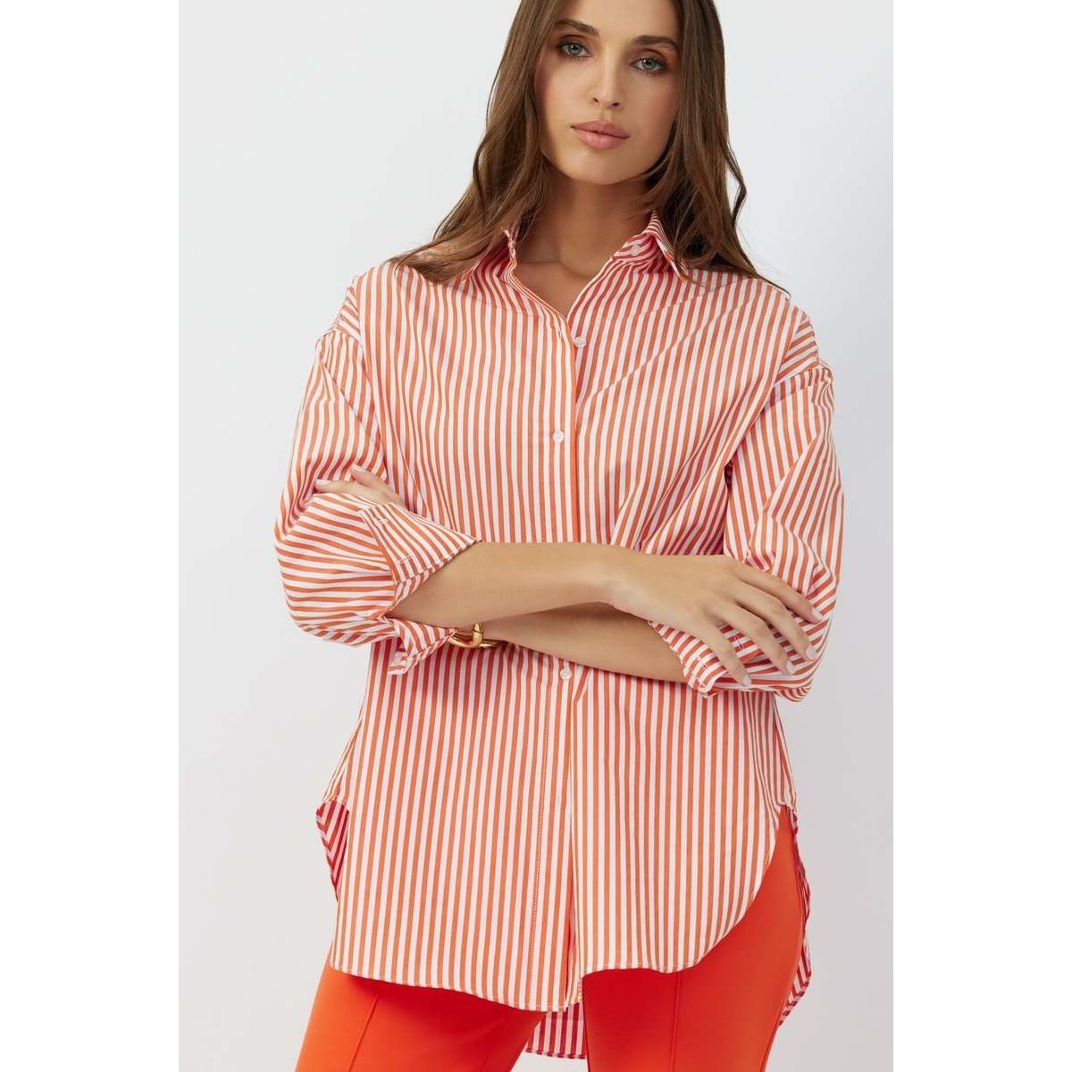 Other Grey Ven The Reya Bengal Orange Button Down Shirt Size XS / US 0-2 / IT 36-38 - 1 Thumbnail