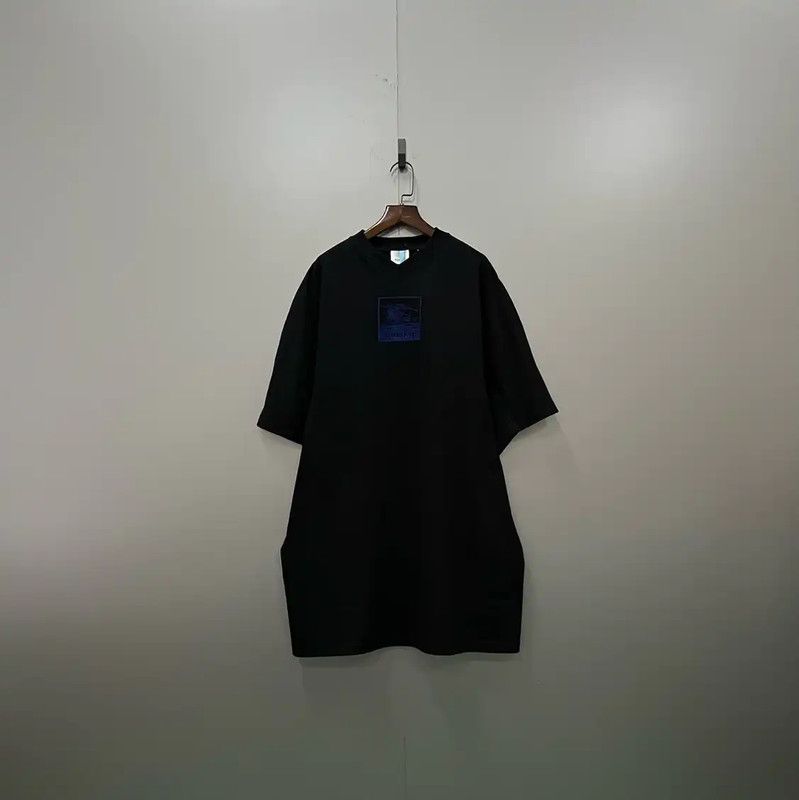 Burberry Burberry Black Cotton Logo Short Sleeve T-Shirt Size US S / EU 44-46 / 1 - 1 Thumbnail