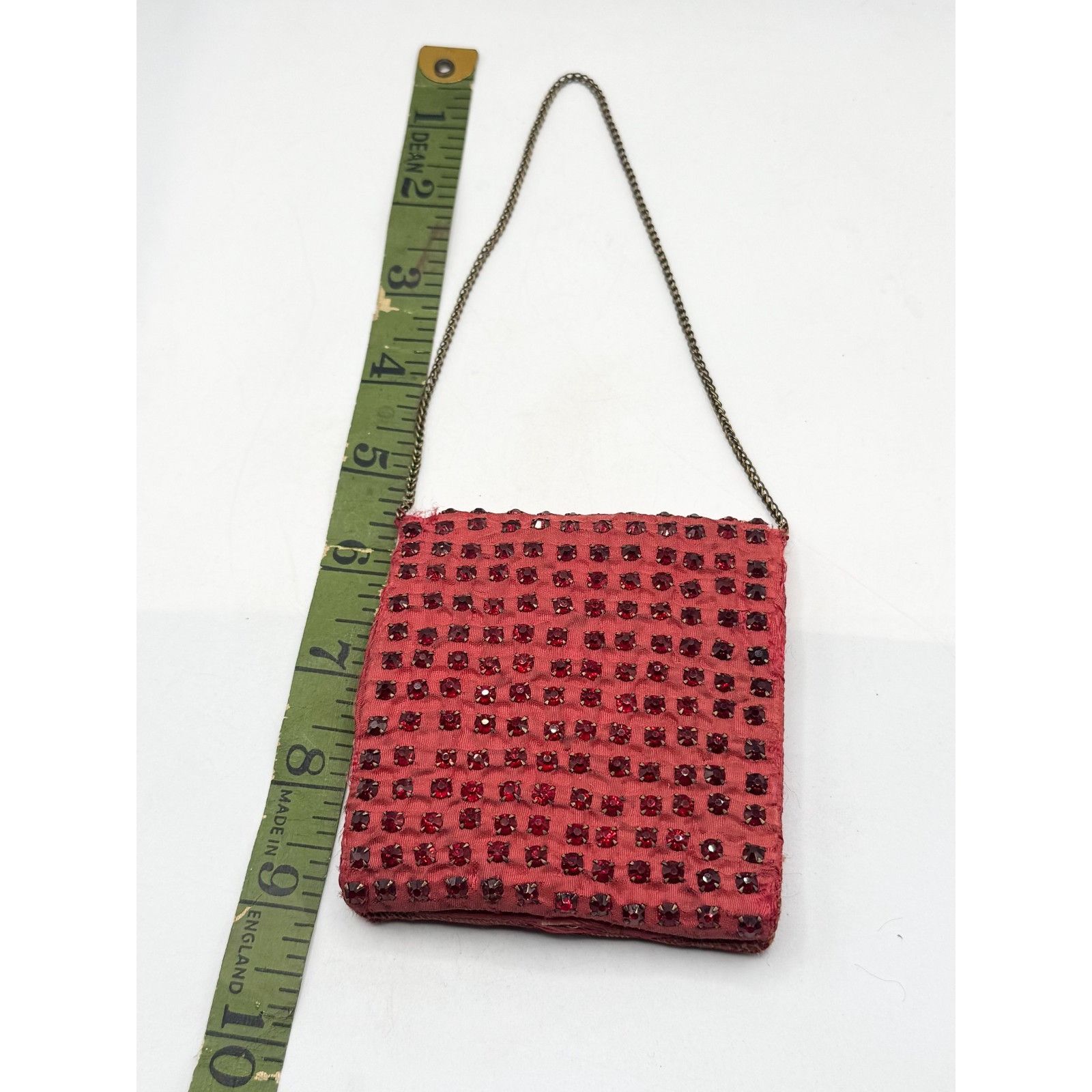Vintage Estate vintage red rhinestone wallet purse on chain Size ONE SIZE - 5 Thumbnail