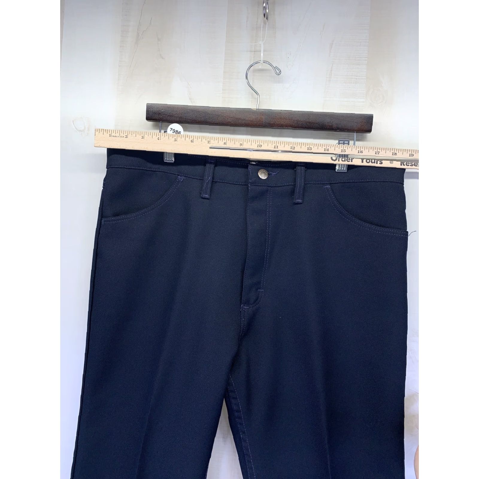 Wrangler VINTAGE Wrangler Mens Blue Work Pants Made in USA-38x30-7986 Size US 38 / EU 54 - 4 Thumbnail