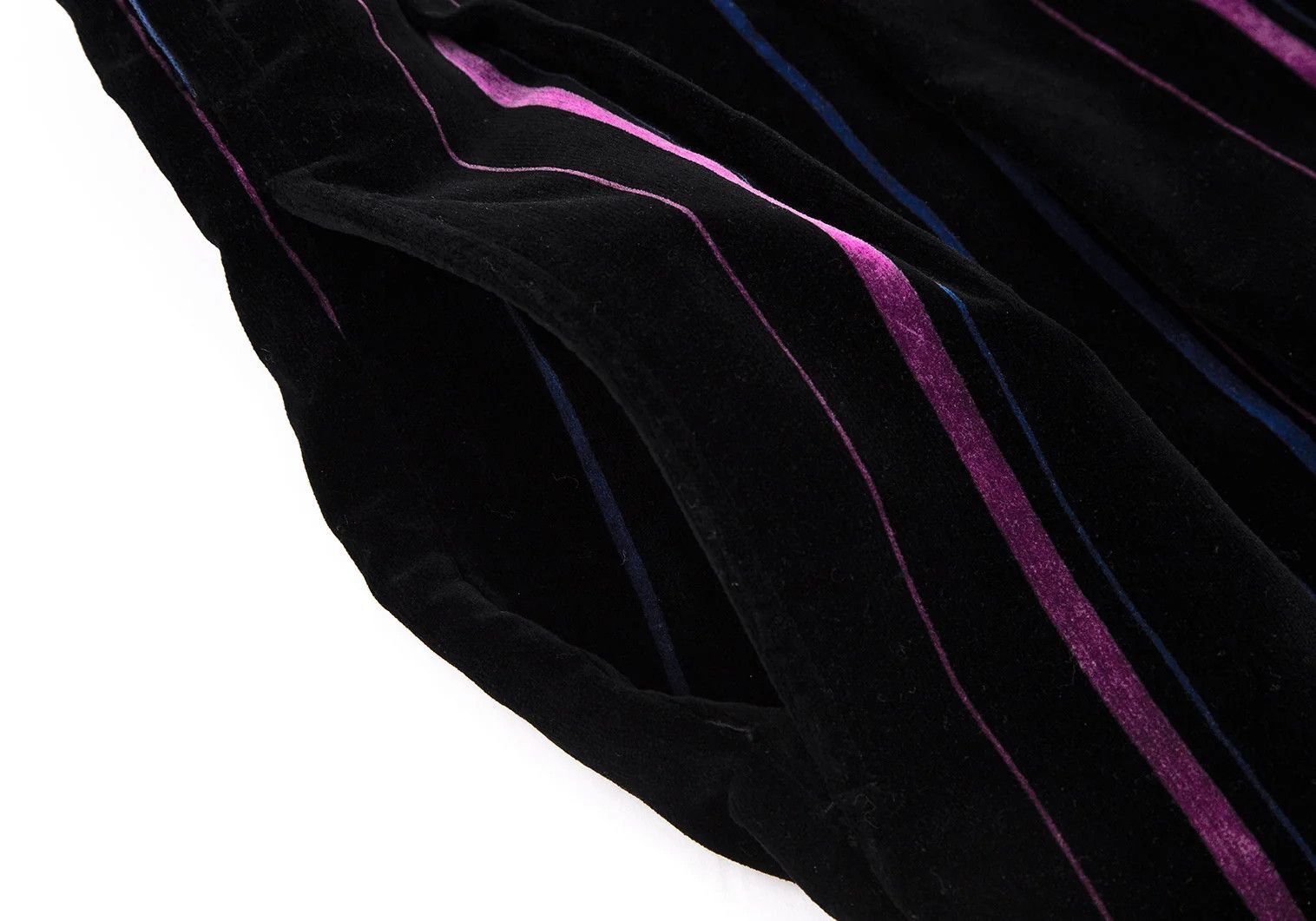 Yohji Yamamoto Yohji Yamamoto Velvet Multi-Stripe Tapered Pants Size US 30 / EU 46 - 7 Thumbnail