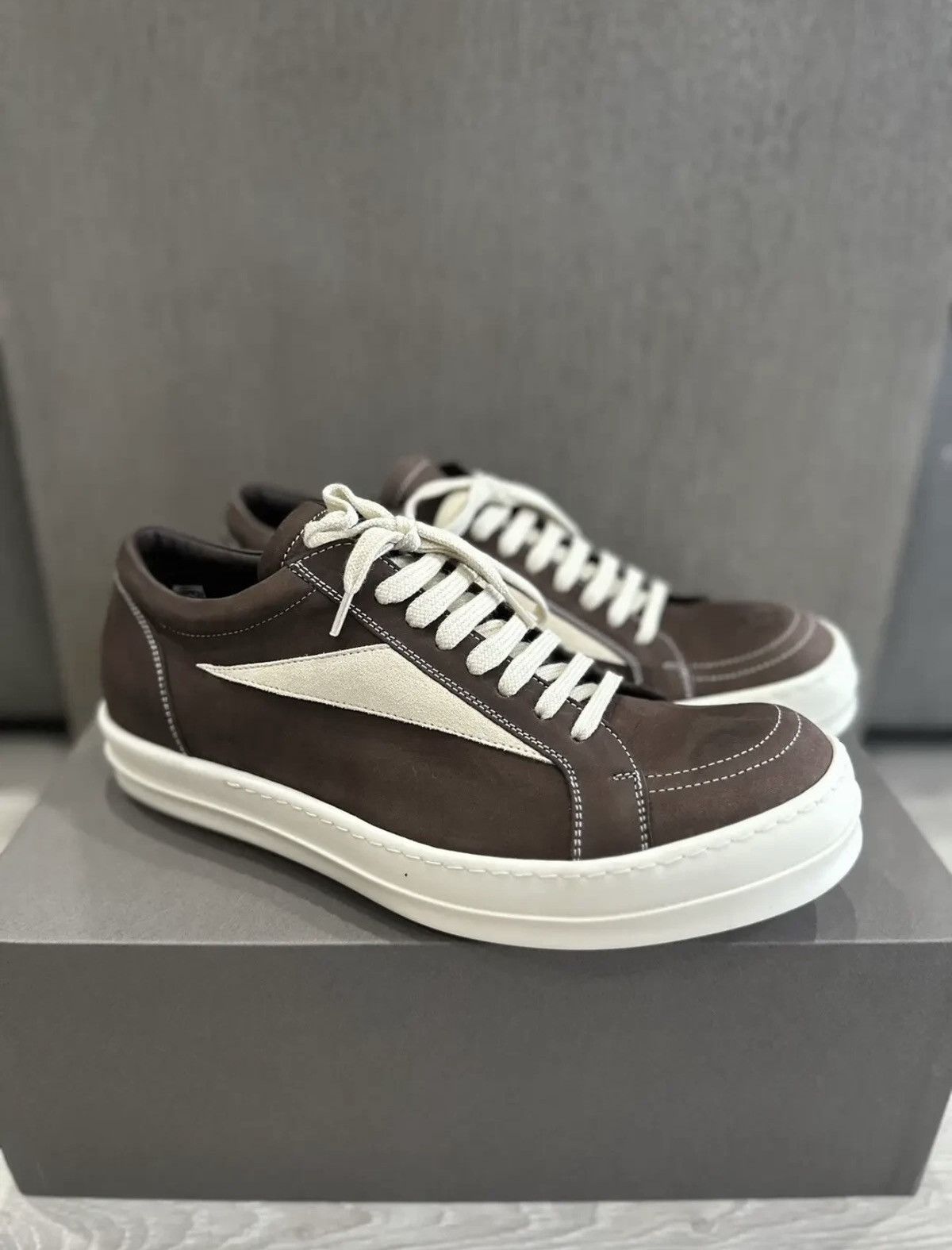 Rick Owens RICK OWENS VINTAGE SNEAKER BROWN Size US 9 / EU 42 - 1 Thumbnail