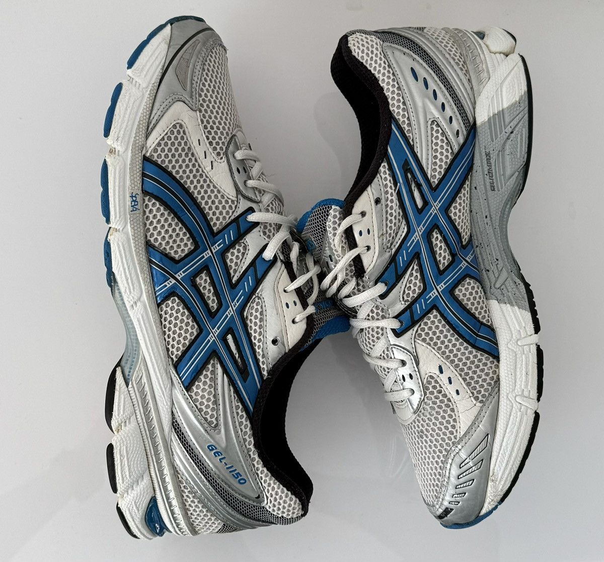 Asics VINTAGE ASICS GEL 1150 HYPE Y2K GORPCORE METAL/BLUE SNEAKERS Size US 11 / EU 44 - 10 Thumbnail