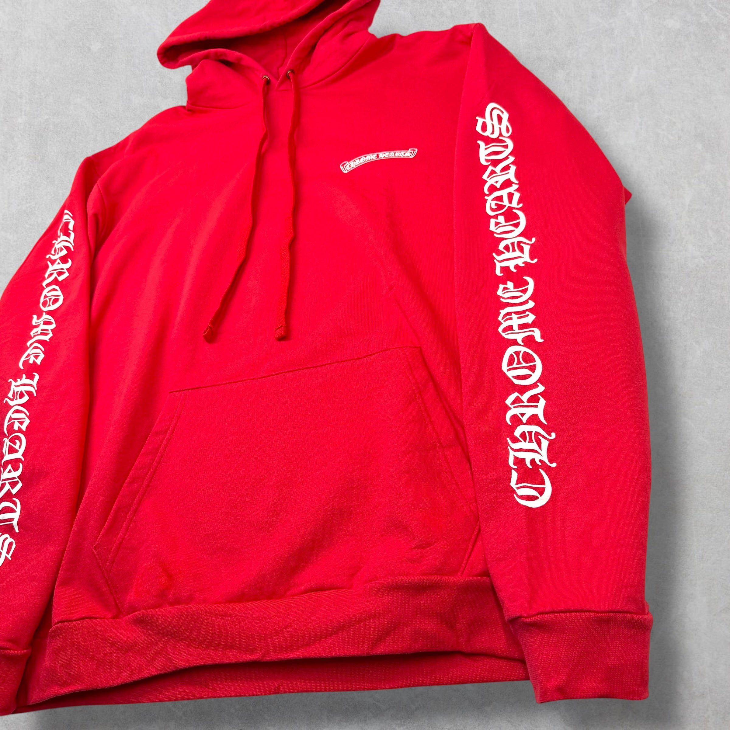 Chrome Hearts Chrome Hearts Red Scroll Logo Hoodie XXL Size US XXL / EU 58 / 5 - 5 Thumbnail