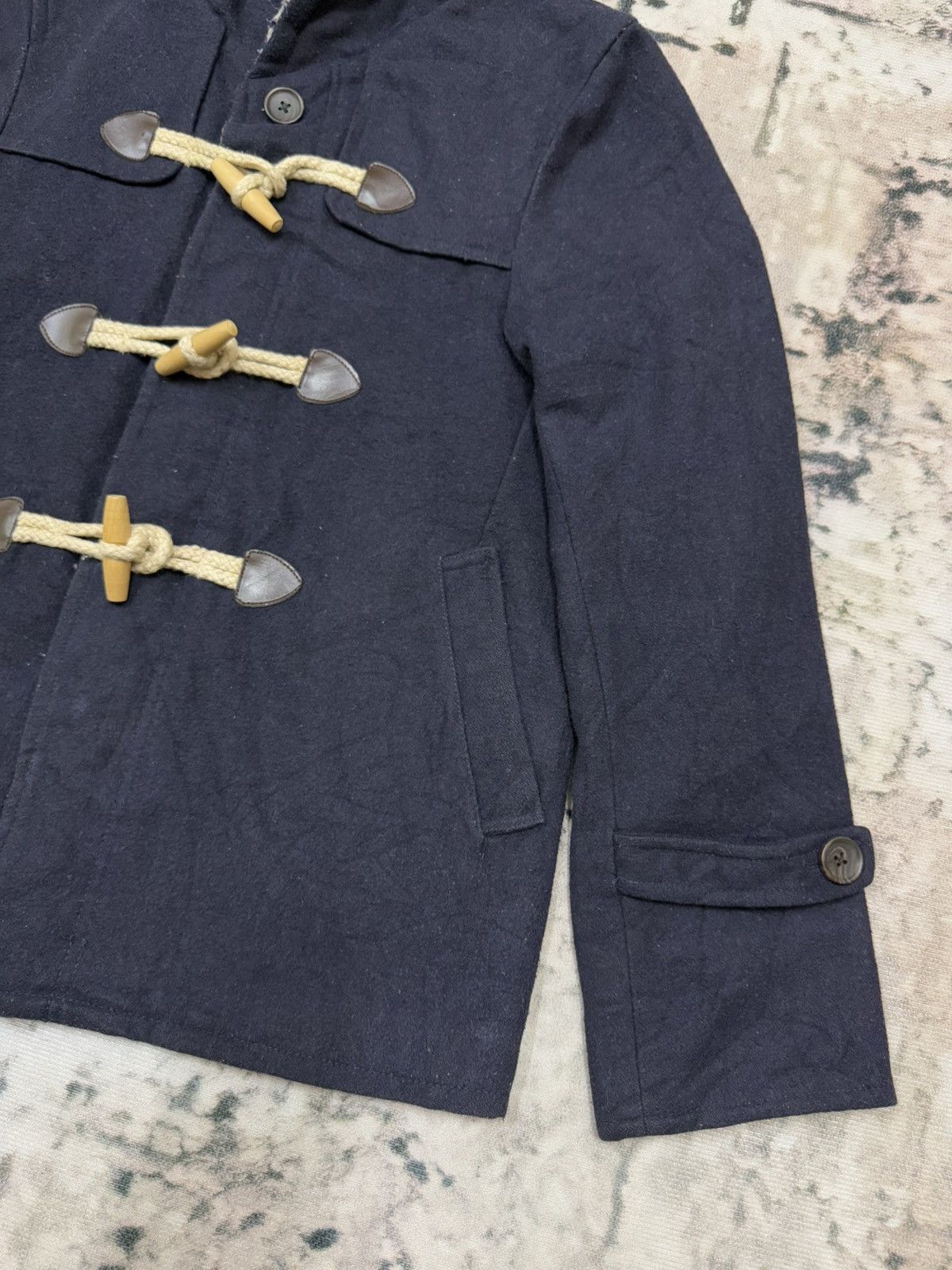 Japanese Brand Vintage Fatigues Fleece Sherpa Hoodie Wool Duffle Jacket Size US M / EU 48-50 / 2 - 5 Thumbnail