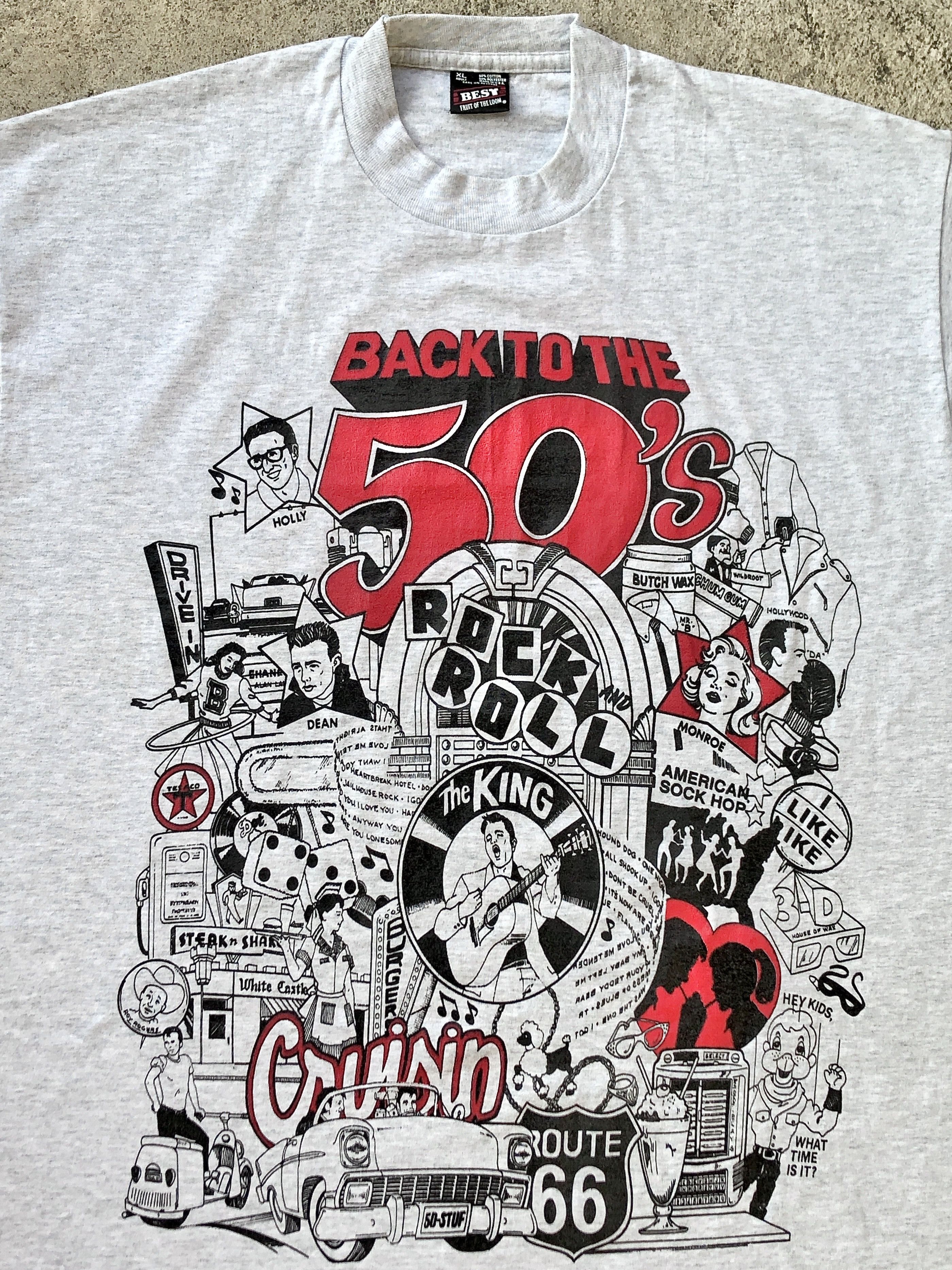 Vintage Vintage 80~90s Back to the 50s Rock & Roll tees XL Size US XL / EU 56 / 4 - 3 Thumbnail