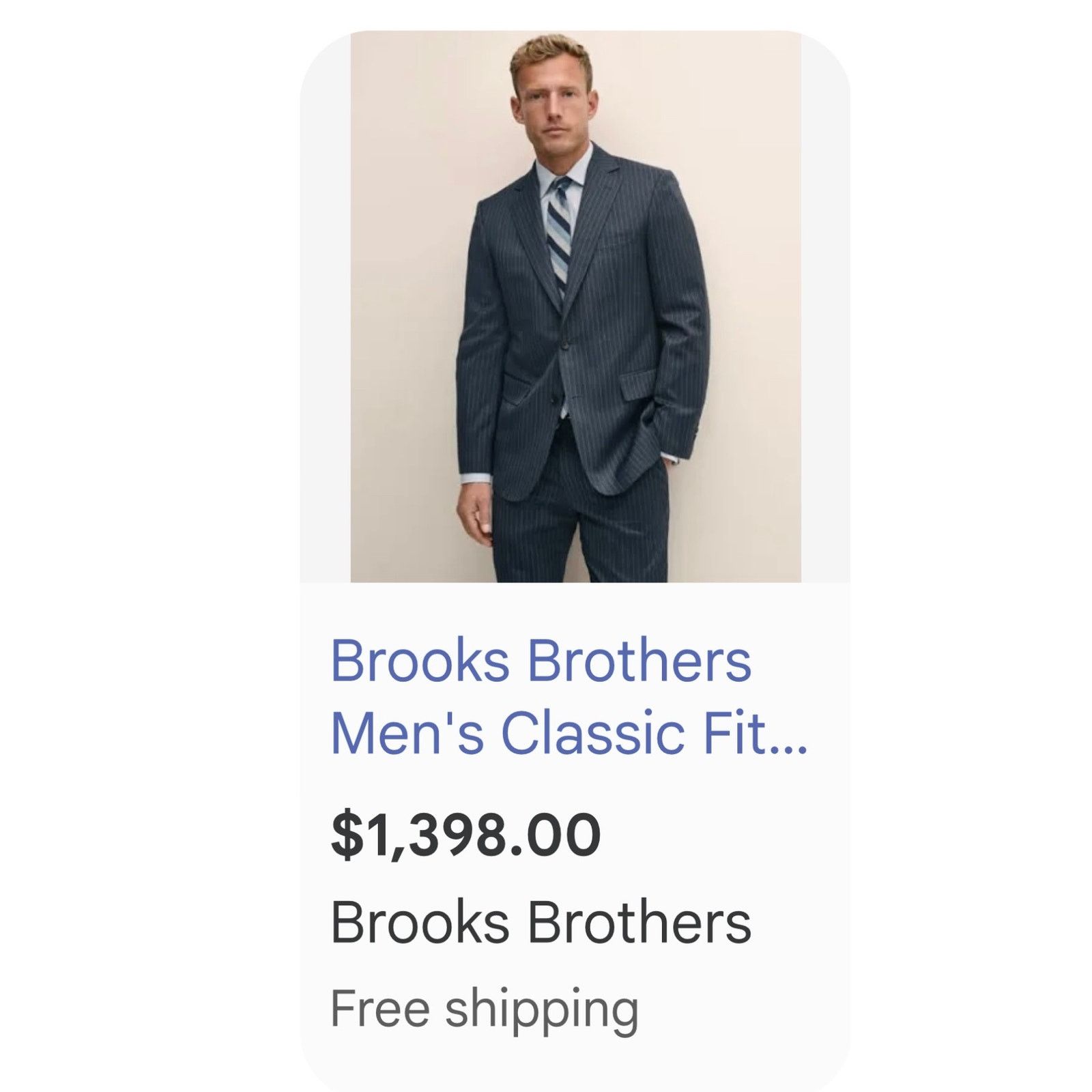 Brooks Brothers Brooks Brothers Regent Fit Wool Pinstripe 1818 Suit Blazer Size 40L - 3 Thumbnail