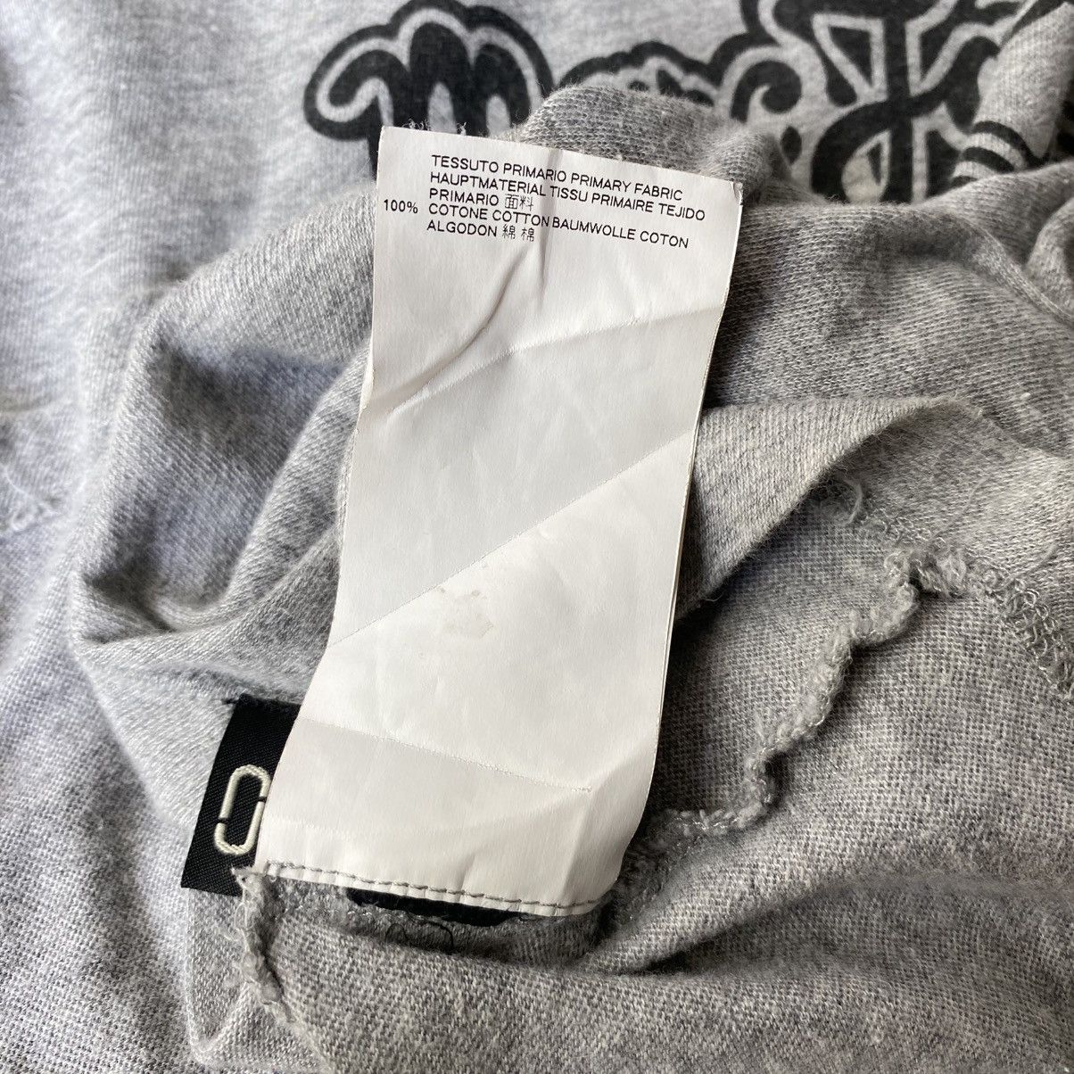 Marc Jacobs MARC JACOBS Gray Tee with Brown Collar & Logo Print Size US L / EU 52-54 / 3 - 9 Thumbnail