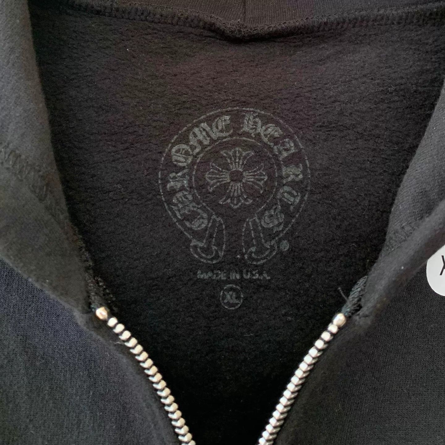 Chrome Hearts ChromeHearts Black Foti Hoodie Arm Stripe Cross Silver Zip Size US XL / EU 56 / 4 - 2 Thumbnail