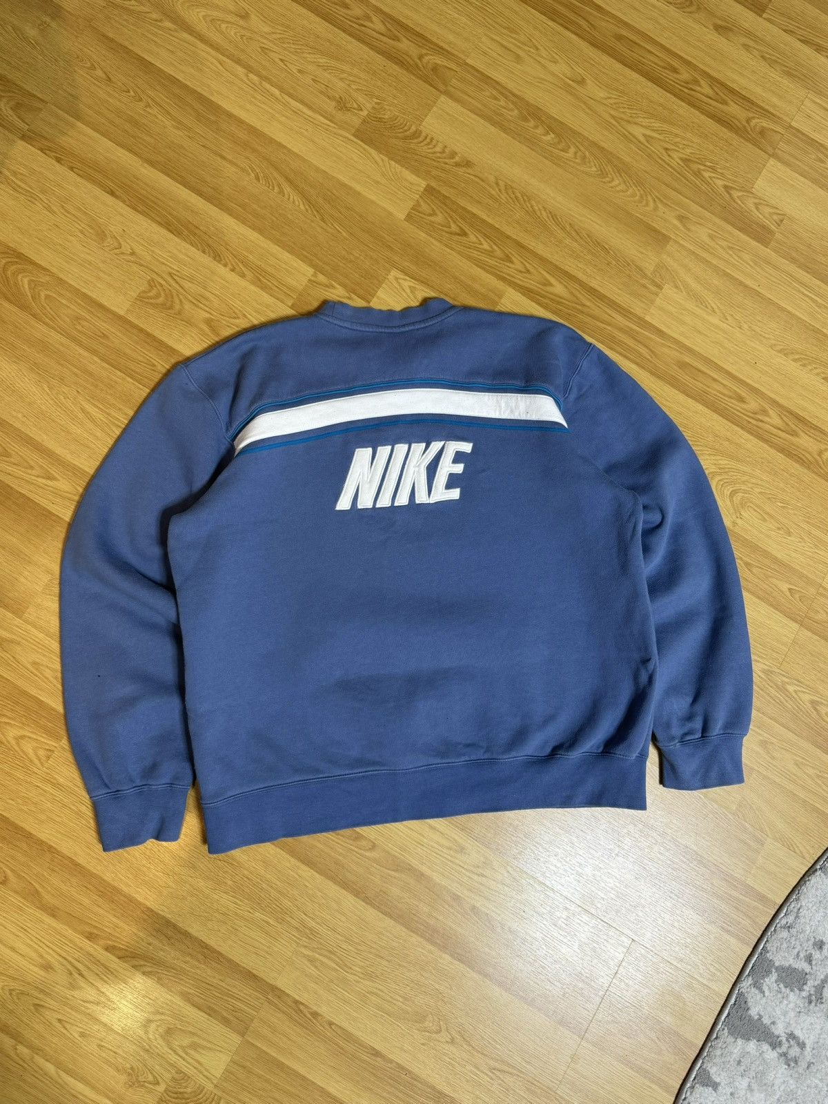 Nike × Vintage Vintage 00s Sky Blue Nike Sweatshirt - Large Size US L / EU 52-54 / 3 - 10 Thumbnail