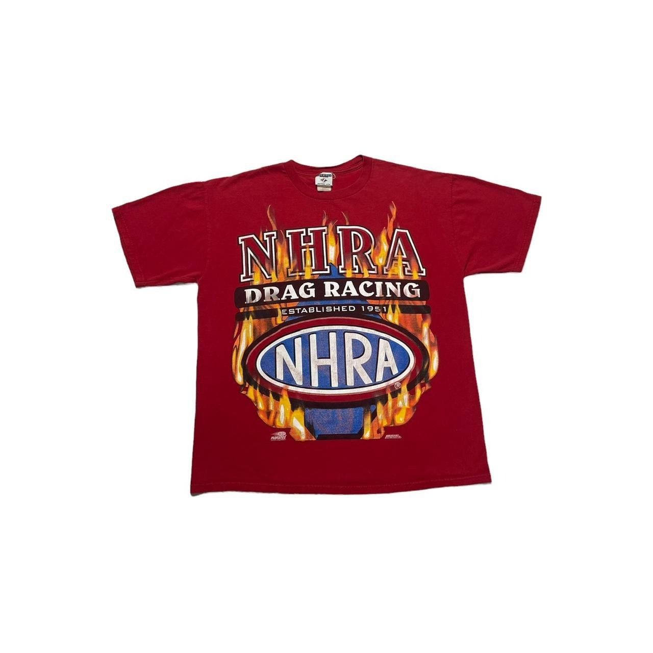 Jerzees × NASCAR × Vintage Vintage NHRA Drag Racing Flames T-Shirt Size US L / EU 52-54 / 3 - 1 Thumbnail