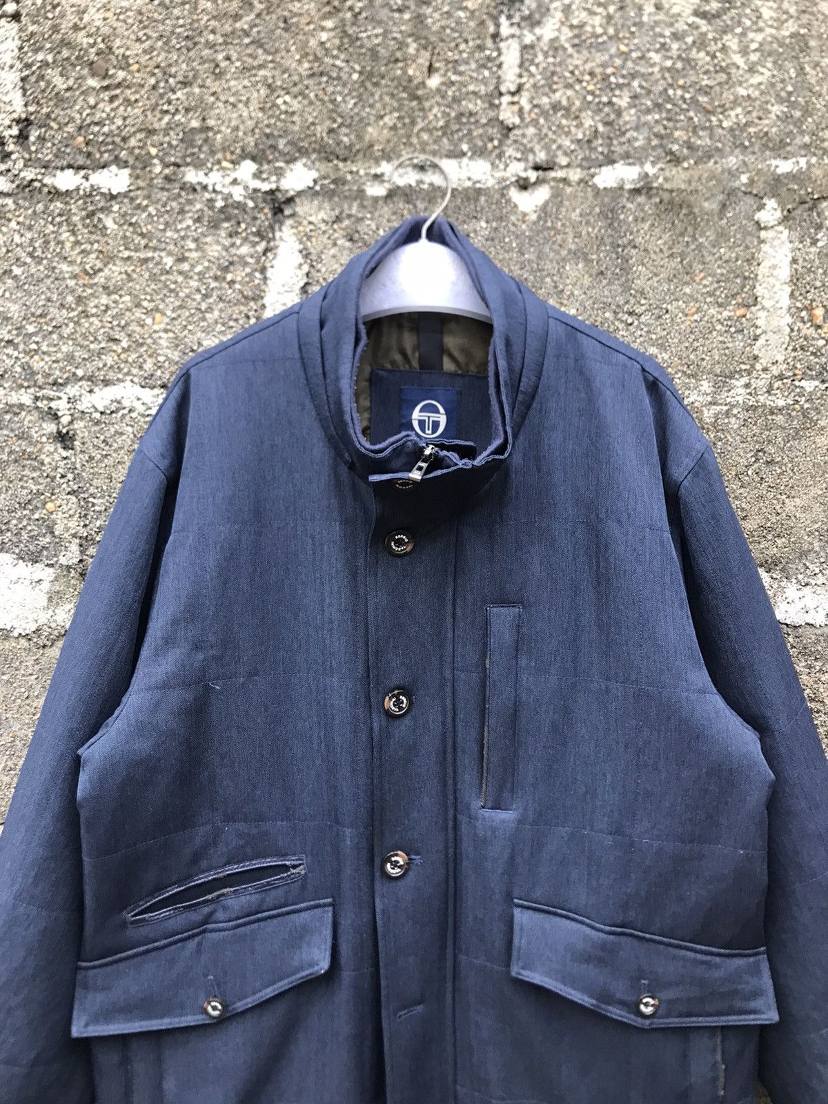 BARNS OUTFITTERS × Japanese Brand × Sergio Tacchini 🌟Sergio Tacchini Indigo Barn Coat Jacket Size US L / EU 52-54 / 3 - 4 Thumbnail