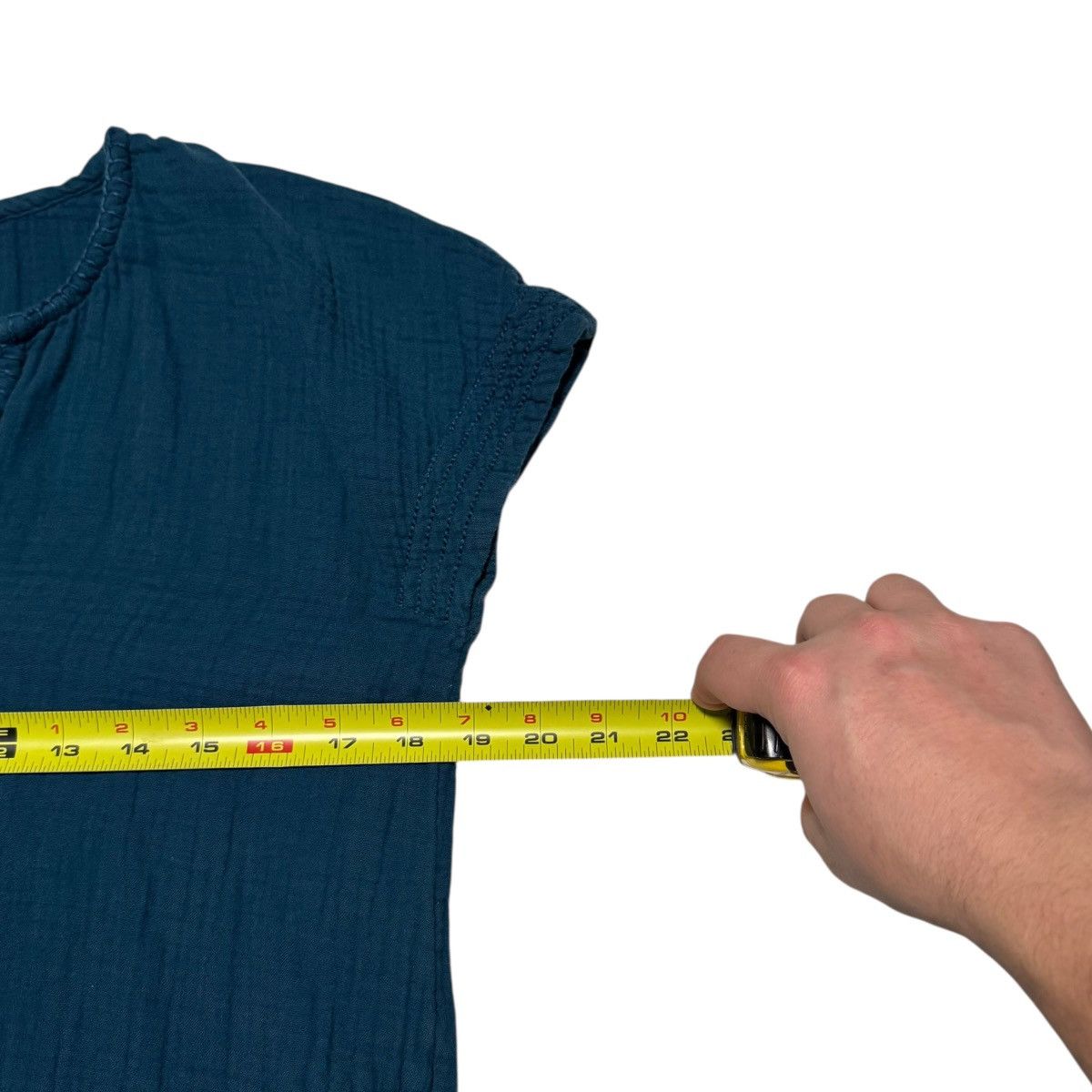 Faherty Faherty Ninie Blue Sleeveless Dress Shirt Women's Small Size S / US 4 / IT 40 - 5 Thumbnail