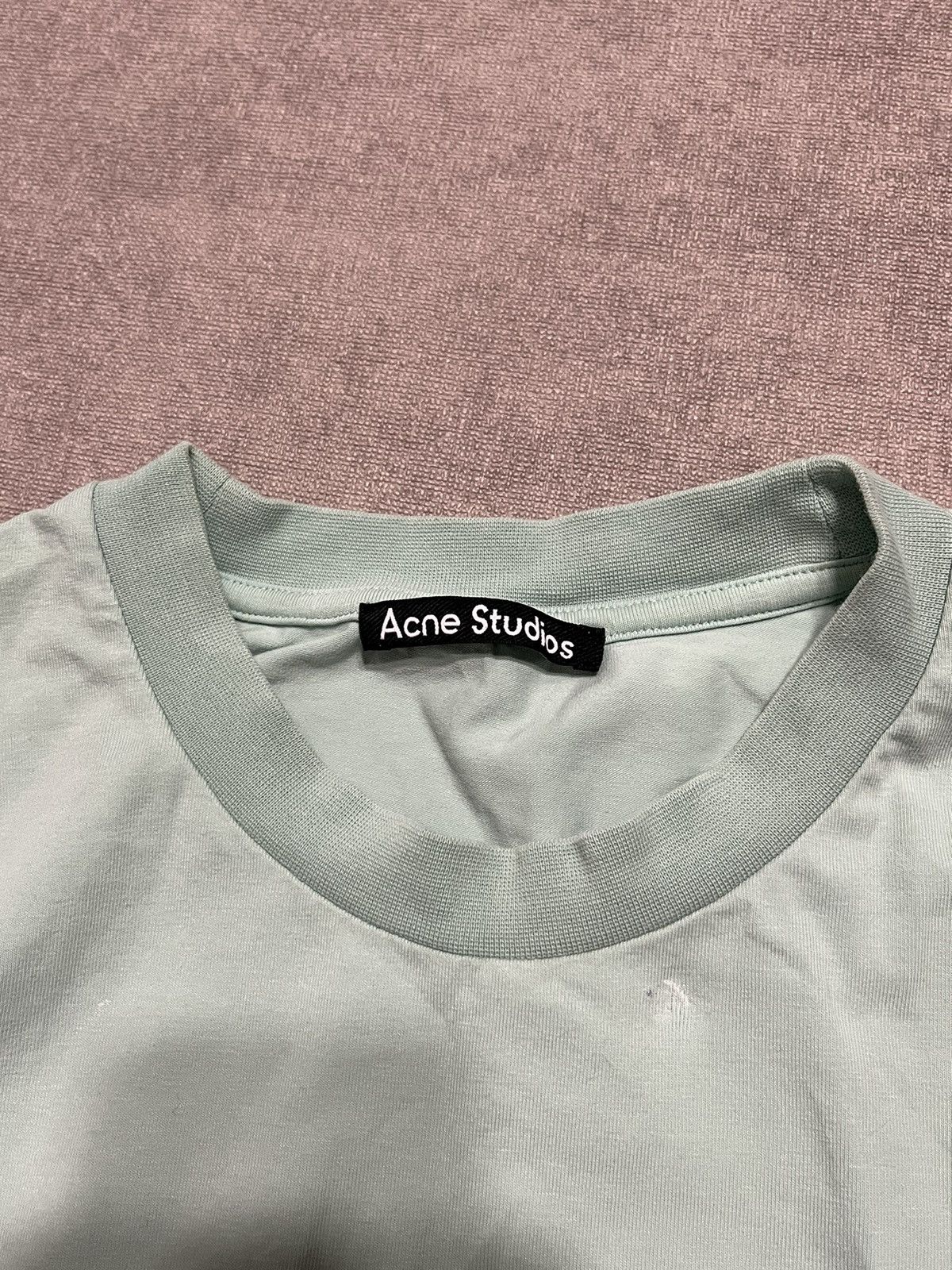 Acne Studios Acne Studios Mens T Shirt Mint Big Logo Crew Neck Tee Size M Size US M / EU 48-50 / 2 - 8 Thumbnail