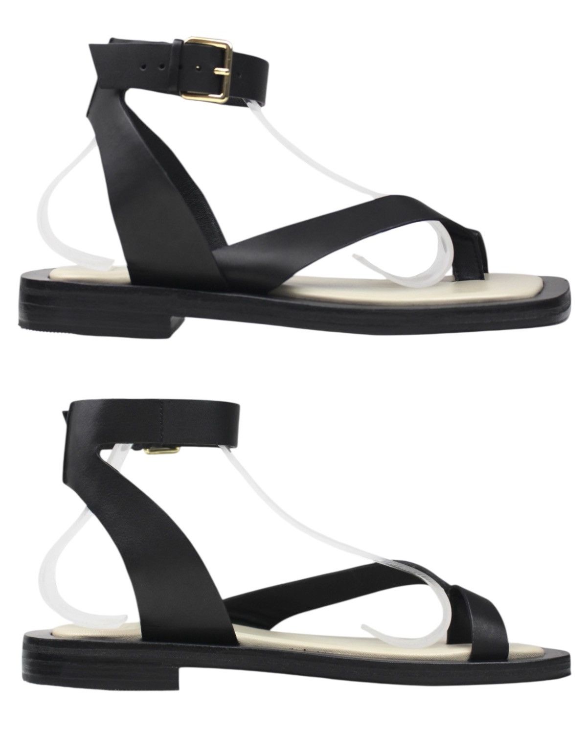 Japanese Brand RESORT 2021 A.EMERY “ASHER” LEATHER ANKLE-STRAP SANDALS Size US 7 / IT 37 - 2 Thumbnail