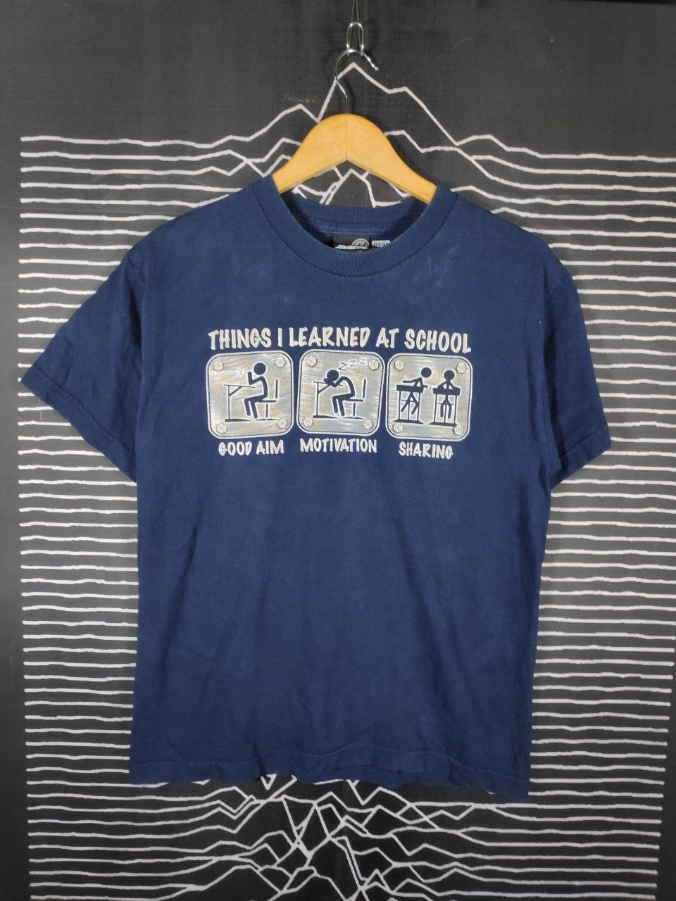 Vintage 00s Hybrid Things I Learned At School Statement Tee M Size US M / EU 48-50 / 2 - 1 Thumbnail