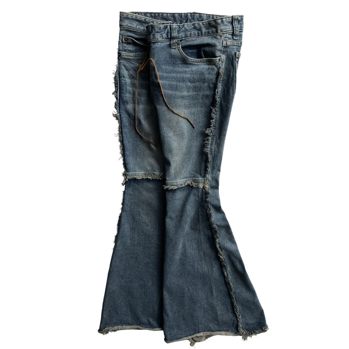 If Six Was Nine × Japanese Brand CECIL McBEE FLARE JEANS Size 30" / US 8 / IT 44 - 2 Thumbnail