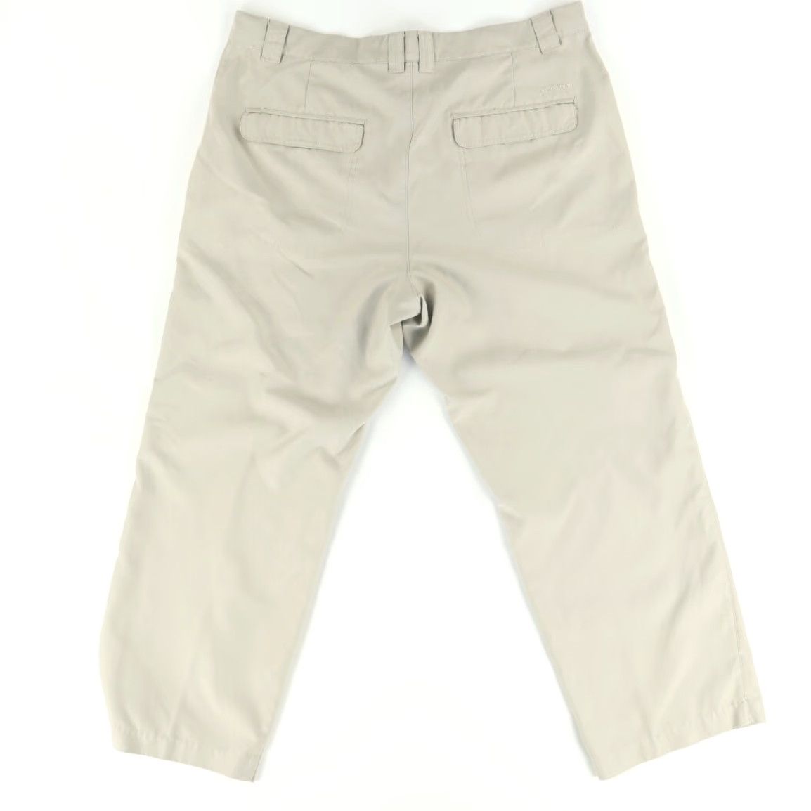 Vintage Columbia Baggy Chino Pants Beige Men's 40 Casual Relaxed Twill Polyester Baggy Inseam 32in Flat Front Button Size US 40 / EU 56 - 4 Thumbnail