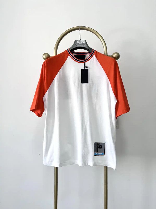 Prada Prada Men's Summer White Cotton T-Shirt Size US M / EU 48-50 / 2 - 1 Thumbnail