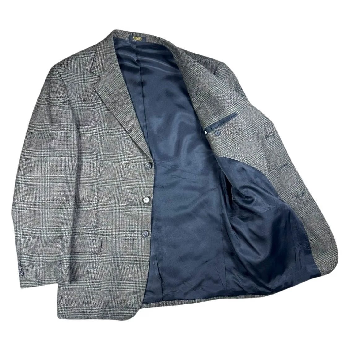 Hunter Jonathan Hunter Blazer Mens 42R Grey Brown Glen Plaid Sport Coat USA Tailored Size 42R - 2 Thumbnail