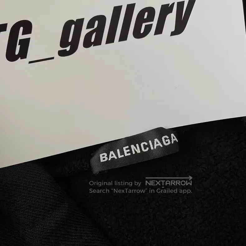 Balenciaga Balenciaga Black and Green Band Logo Hoodie Size US S / EU 44-46 / 1 - 7 Thumbnail