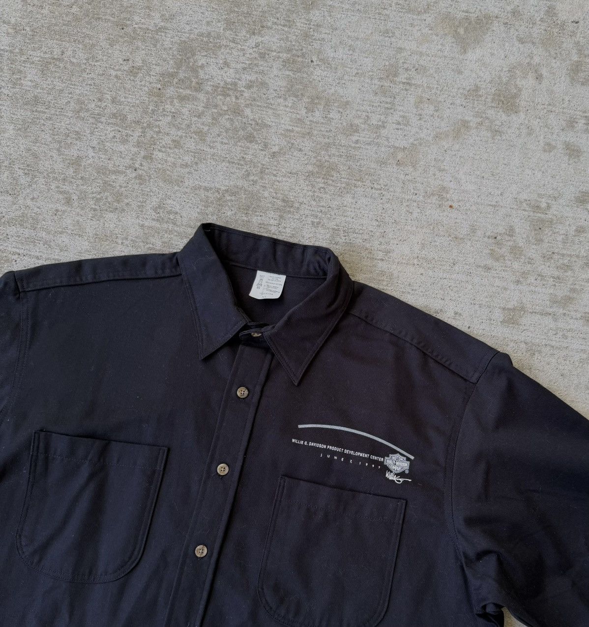 Harley Davidson 90s Workwear Button Up Short Sleeve Shirt Made in USA Size US XL / EU 56 / 4 - 3 Thumbnail