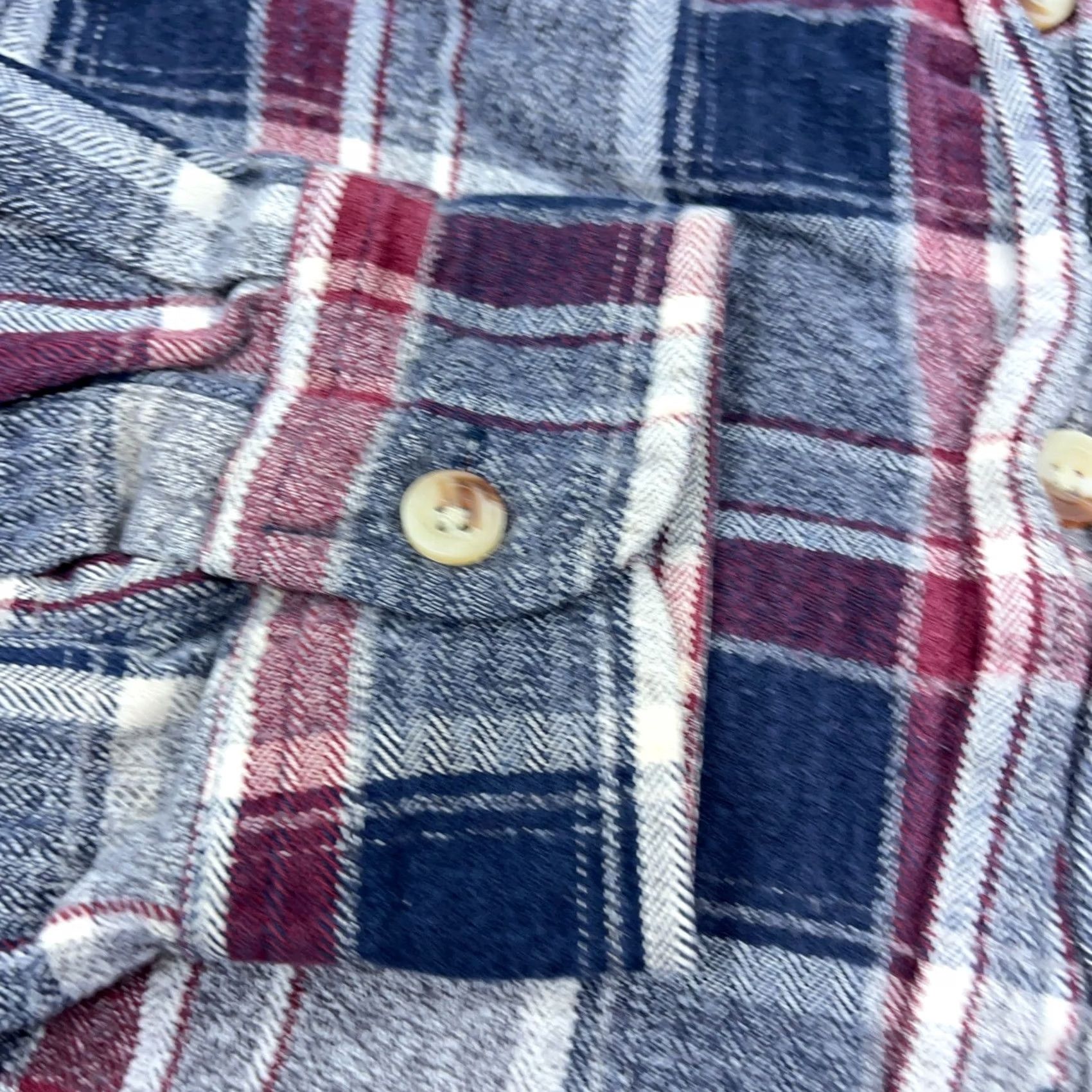 Vintage RedHead Flannel Shirt Large Tall Blue Red Plaid Button Up Camp Outdoors Men Size US L / EU 52-54 / 3 - 3 Thumbnail