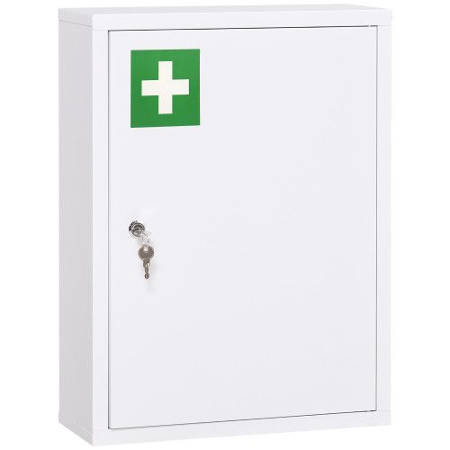 Designer × Homemade kleankin 16" x 21" Wall Medicine Cabinet with Lock, 3 Tier S Size US L / EU 52-54 / 3 - 1 Thumbnail