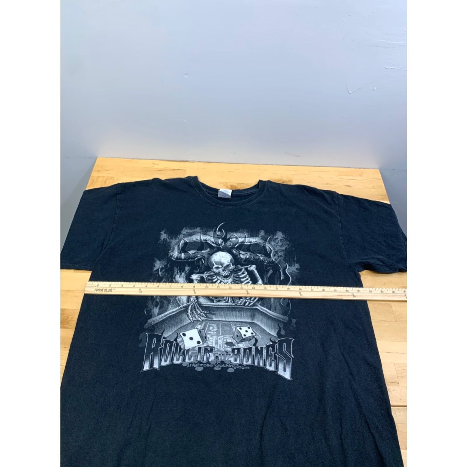 Gildan VINTAGE Gildan T-Shirt Shirt XL Black Skull Graphic Print Short Sleeve Crew Neck Men 12577 Size US XL / EU 56 / 4 - 5 Thumbnail