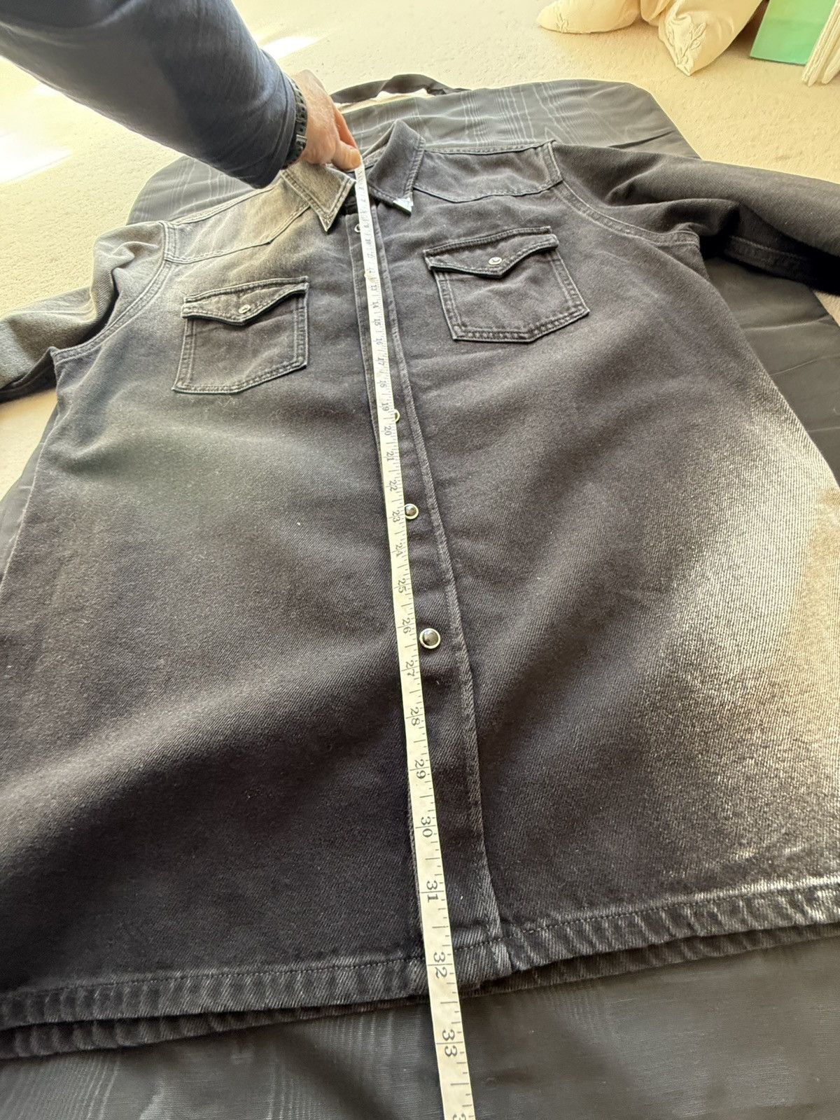 Maison Margiela Martin Margiela MM6 metal tip faded weatern denim shirt Size US S / EU 44-46 / 1 - 9 Thumbnail