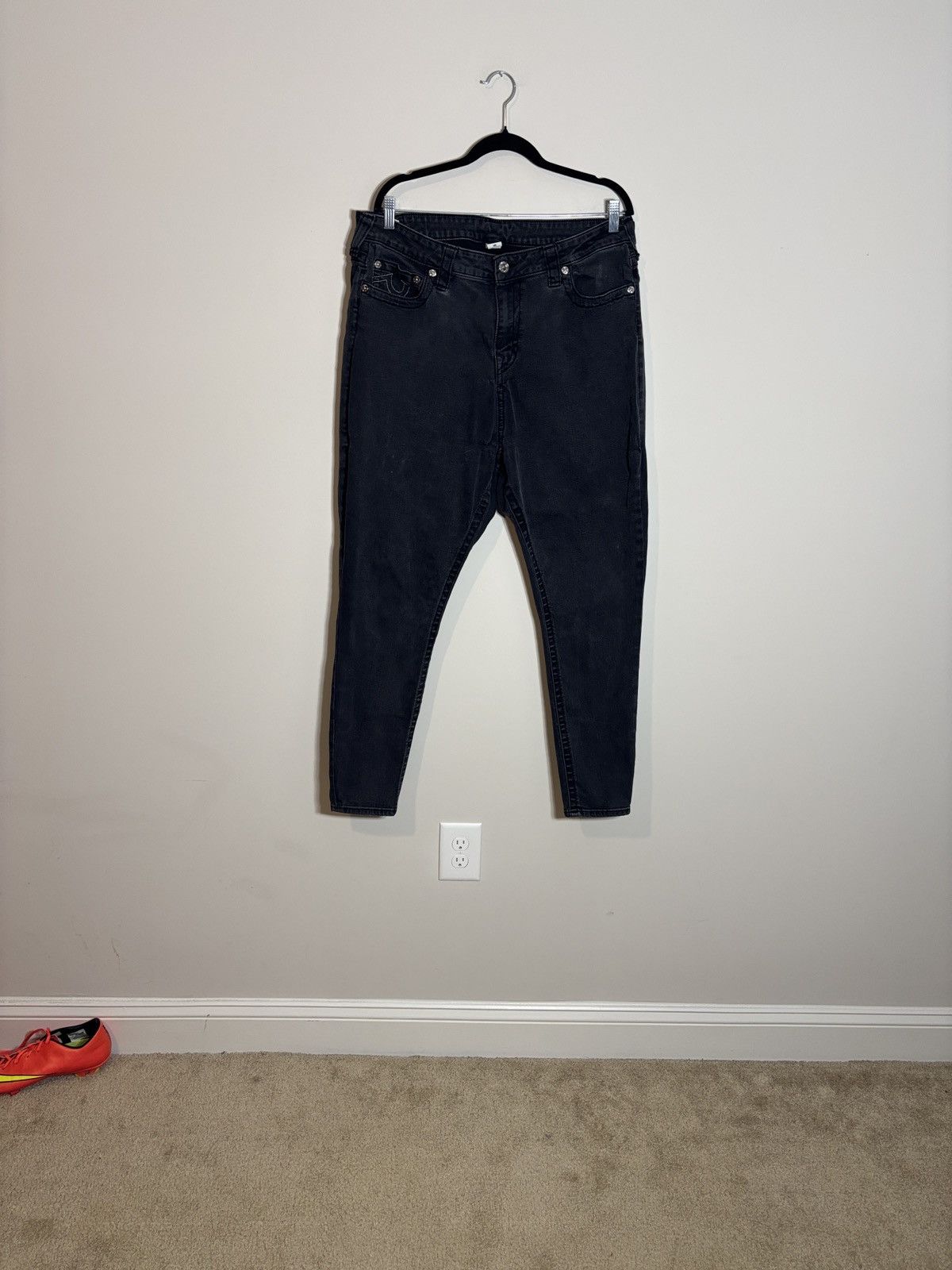 True Religion True Religion Jennie Curvy Mid Rise Skinny Jeans Size 36" / US 14 / IT 50 - 1 Thumbnail