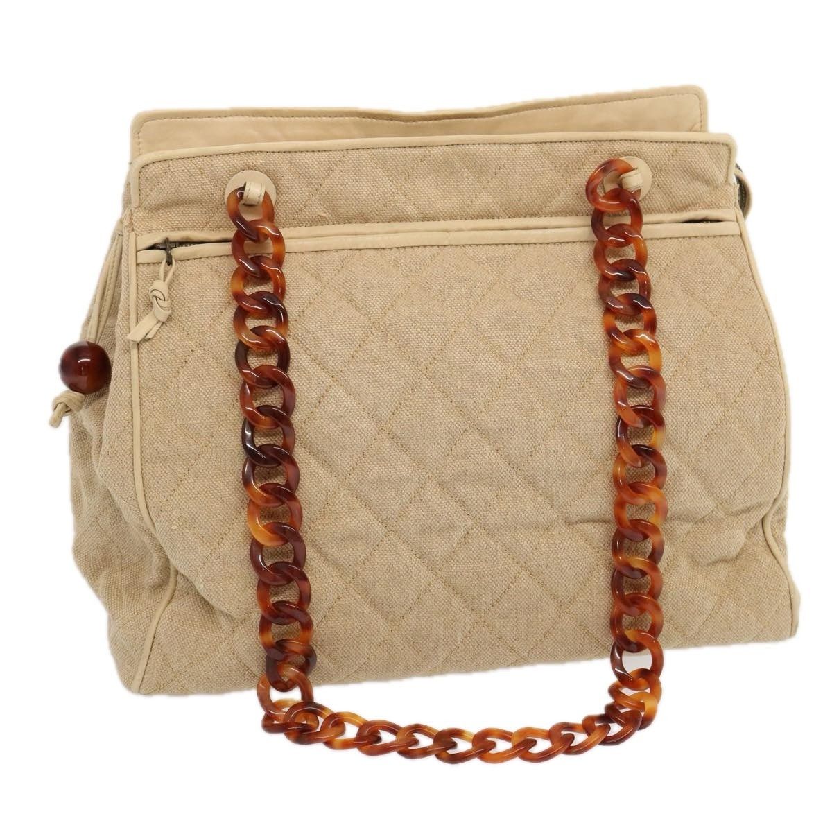Chanel Chanel Resin Chain Handle Shoulder Bag Canvas Size ONE SIZE - 1 Thumbnail