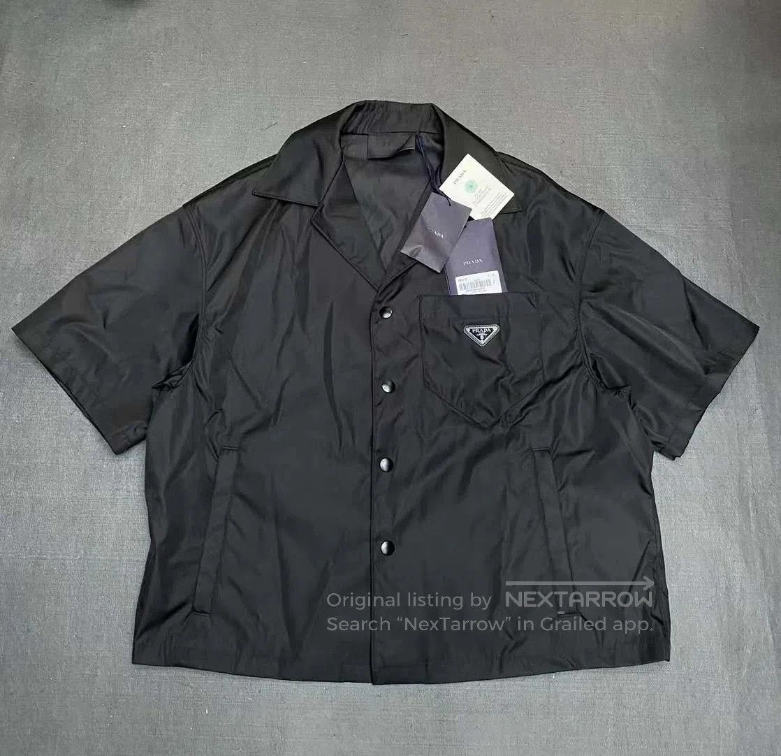 Prada Prada 23SS Nylon Shirt with Triangle Logo. Size US M / EU 48-50 / 2 - 1 Thumbnail