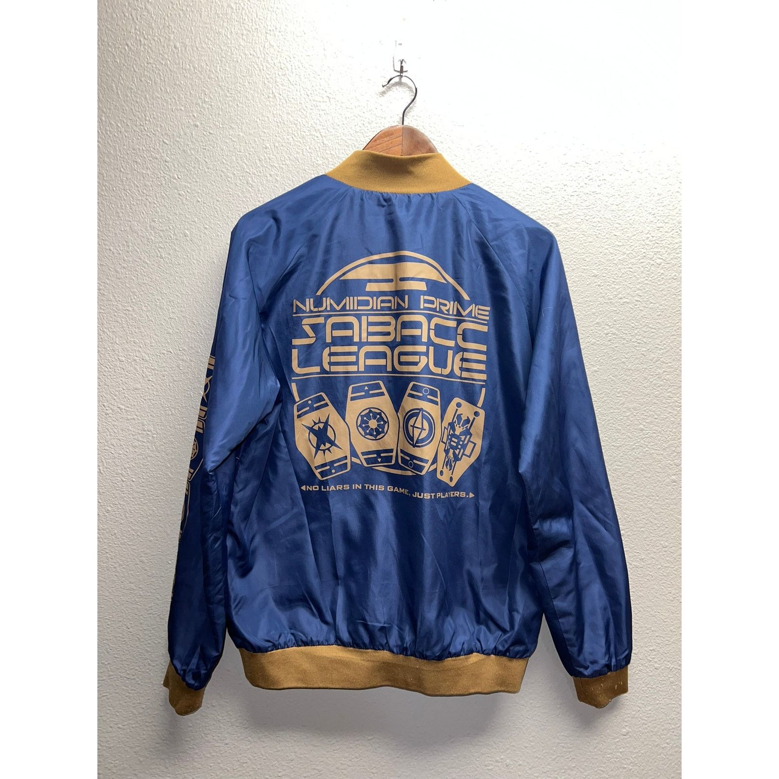 Vintage Star Wars Galaxy Jacket Sabacc League Bomber Blue Tan Size S Size US S / EU 44-46 / 1 - 1 Thumbnail