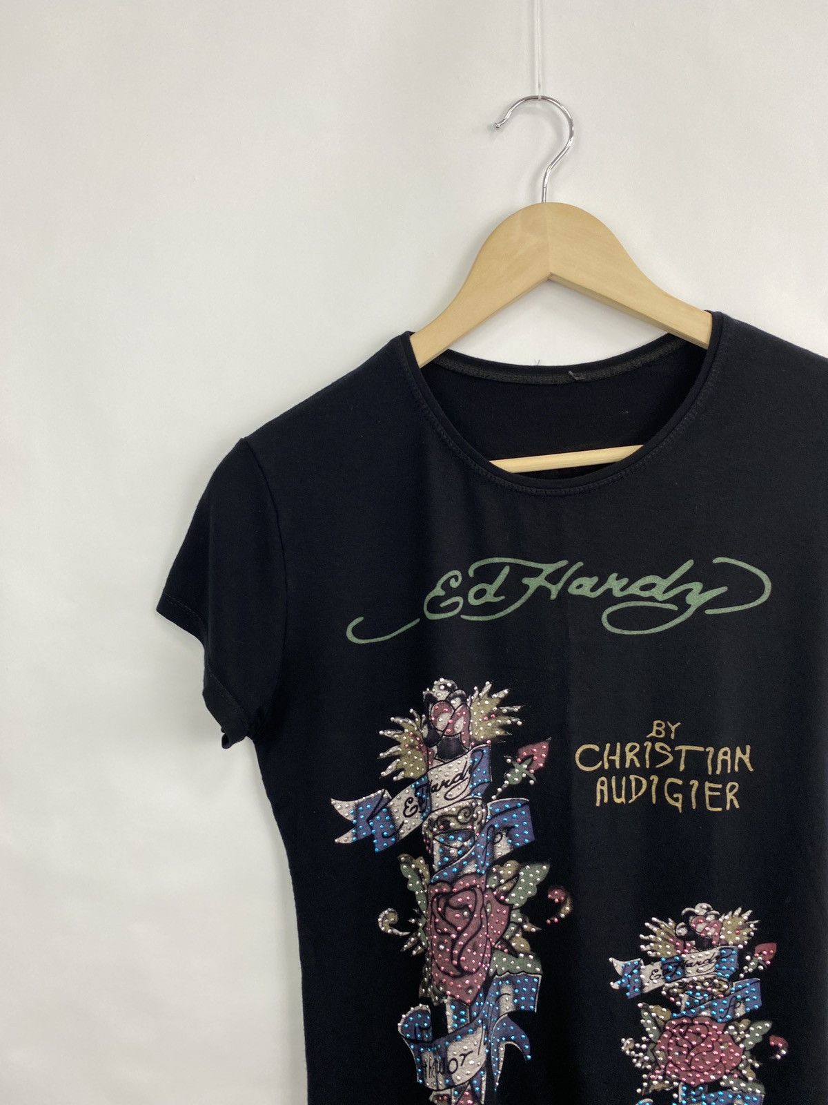 Christian Audigier 🇺🇸 Vintage Ed Hardy Christian Audigier Y2K T-Shirt Rare Retro Size M / US 6-8 / IT 42-44 - 3 Thumbnail