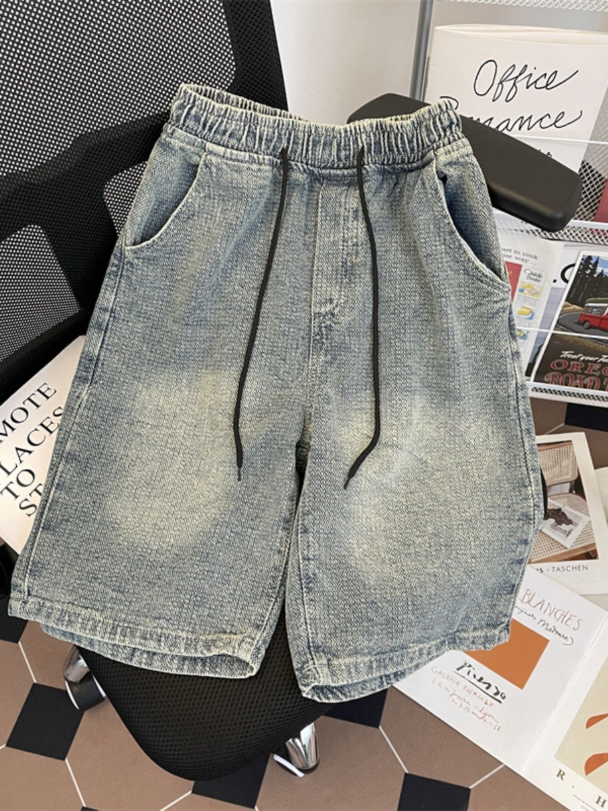 Japanese Brand × Jean Retro loose fitting wide leg denim shorts Size US 30 / EU 46 - 3 Thumbnail
