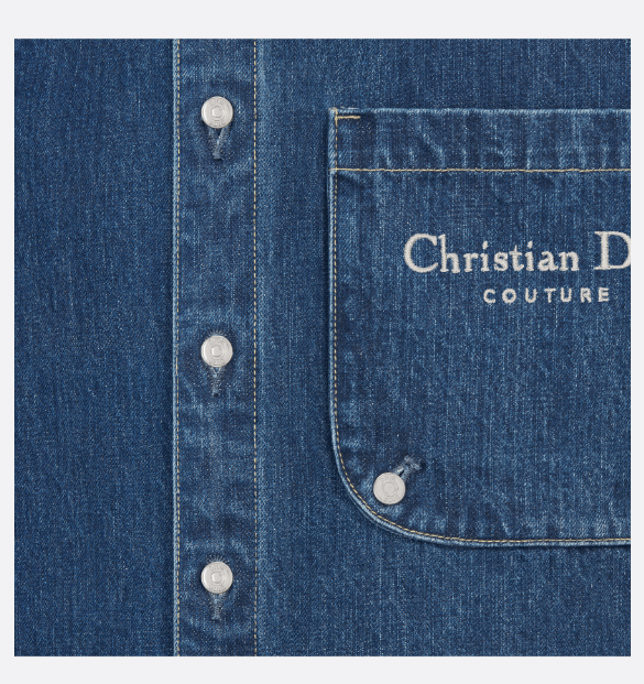 Dior o1w1db10625 Christian Dior Couture Overshirt in Blue Size US S / EU 44-46 / 1 - 4 Thumbnail