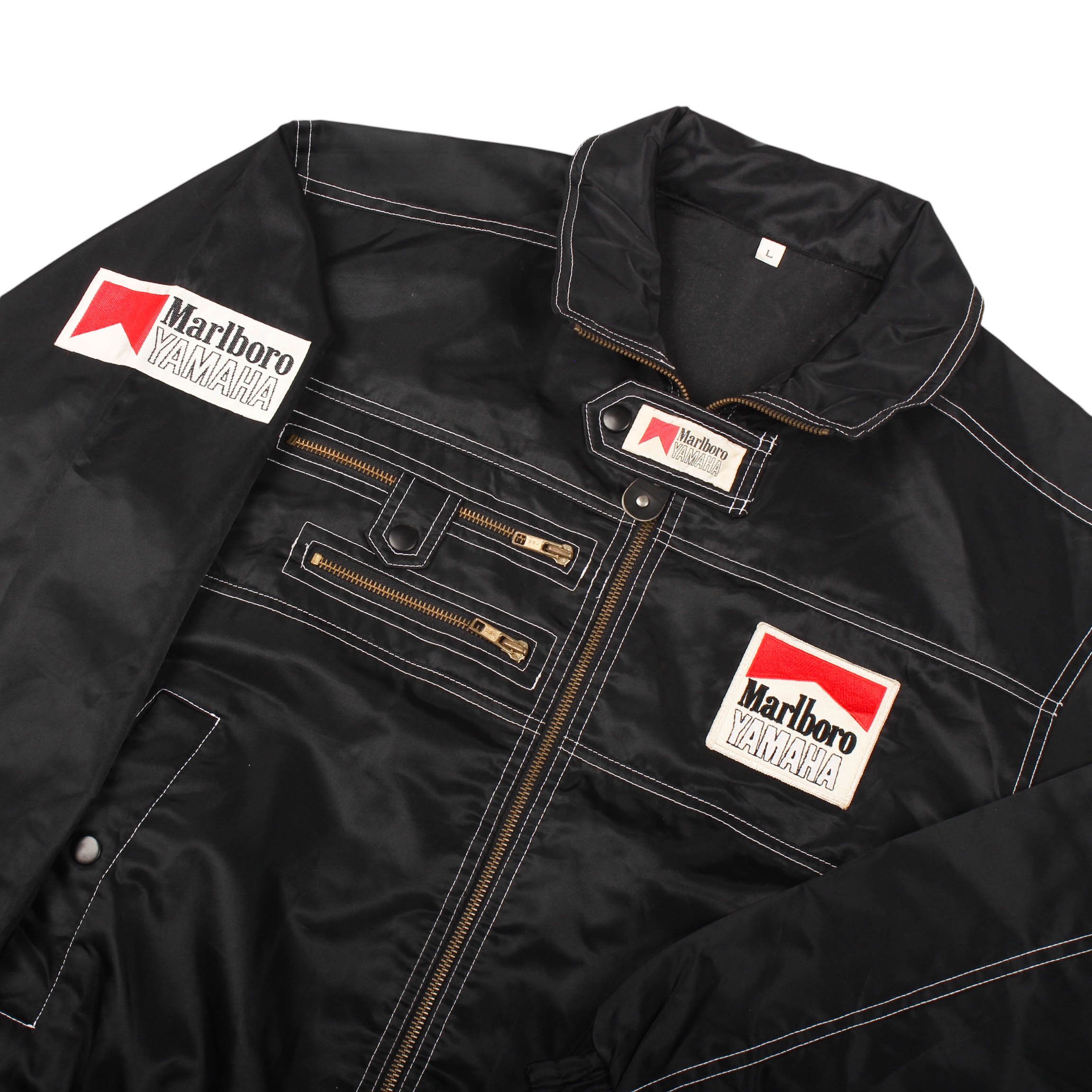 Marlboro Vintage Marlboro Yamaha Jacket Racing 90s Windbreaker Size US L / EU 52-54 / 3 - 3 Thumbnail