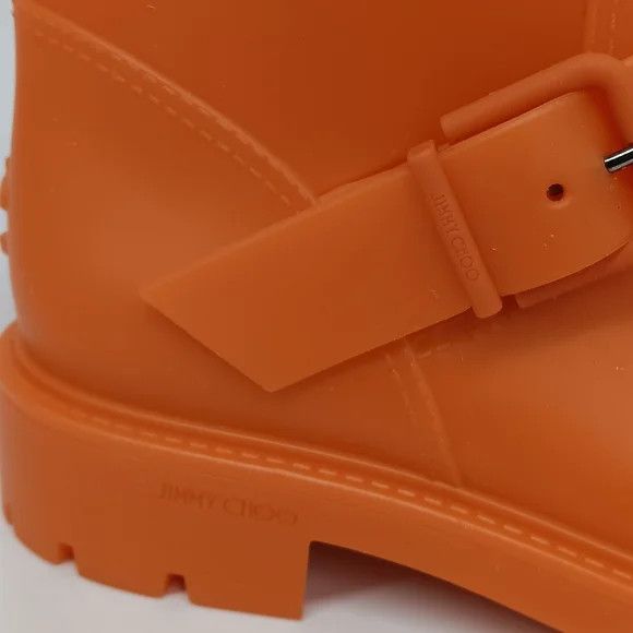 Jimmy Choo Jimmy Choo Yael Orange Biodegradable Rubber Rain Boots- 36 Size US 6 / IT 36 - 8 Thumbnail